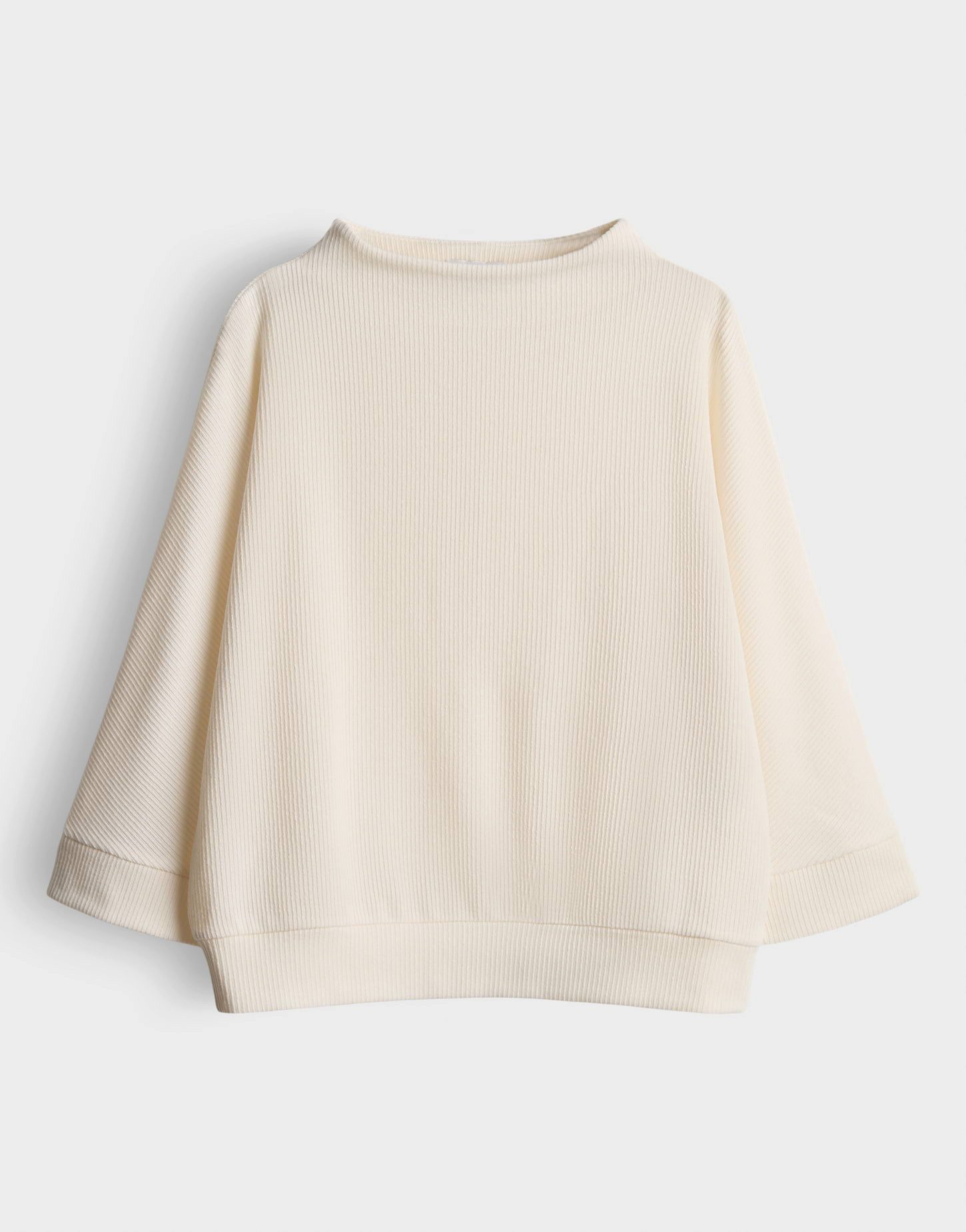 3/4-Arm-Shirt SAGIDA Loose mit feiner Rippstruktur