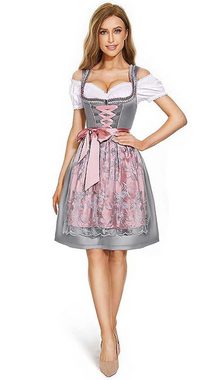 RUZU UG Dirndl Damen Trachtenkleid Trachtenrock Kleid inkl. Dirndlbluse Dirndlschürze (1-tlg)