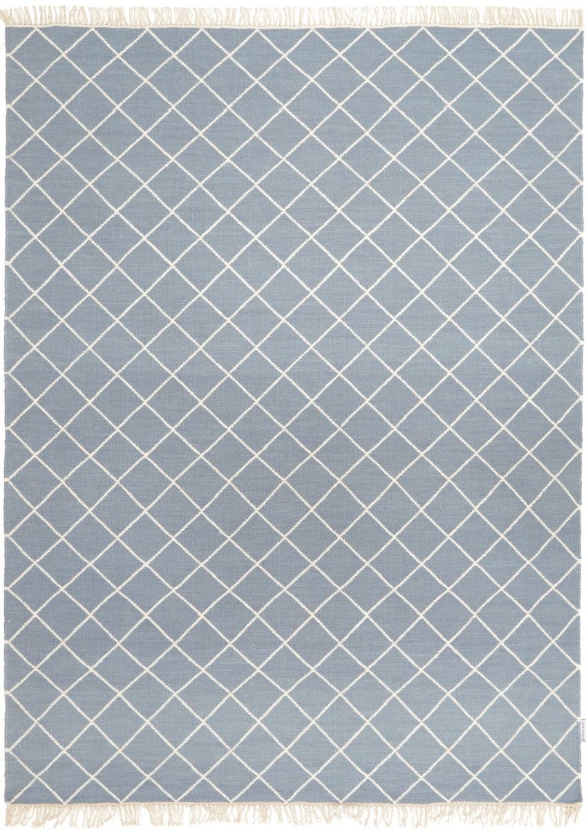 Carpet Avenue Teppich Kelim Dhorri Box- Blau 230x160, Rechteck, Höhe: 4 mm