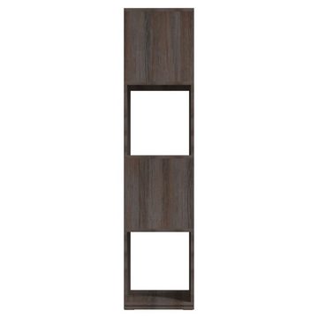 vidaXL Bücherregal Drehregal Grau und Sonoma-Eiche 34,5x34,5x147,5cm Holzwerkstoff, 1-tlg.