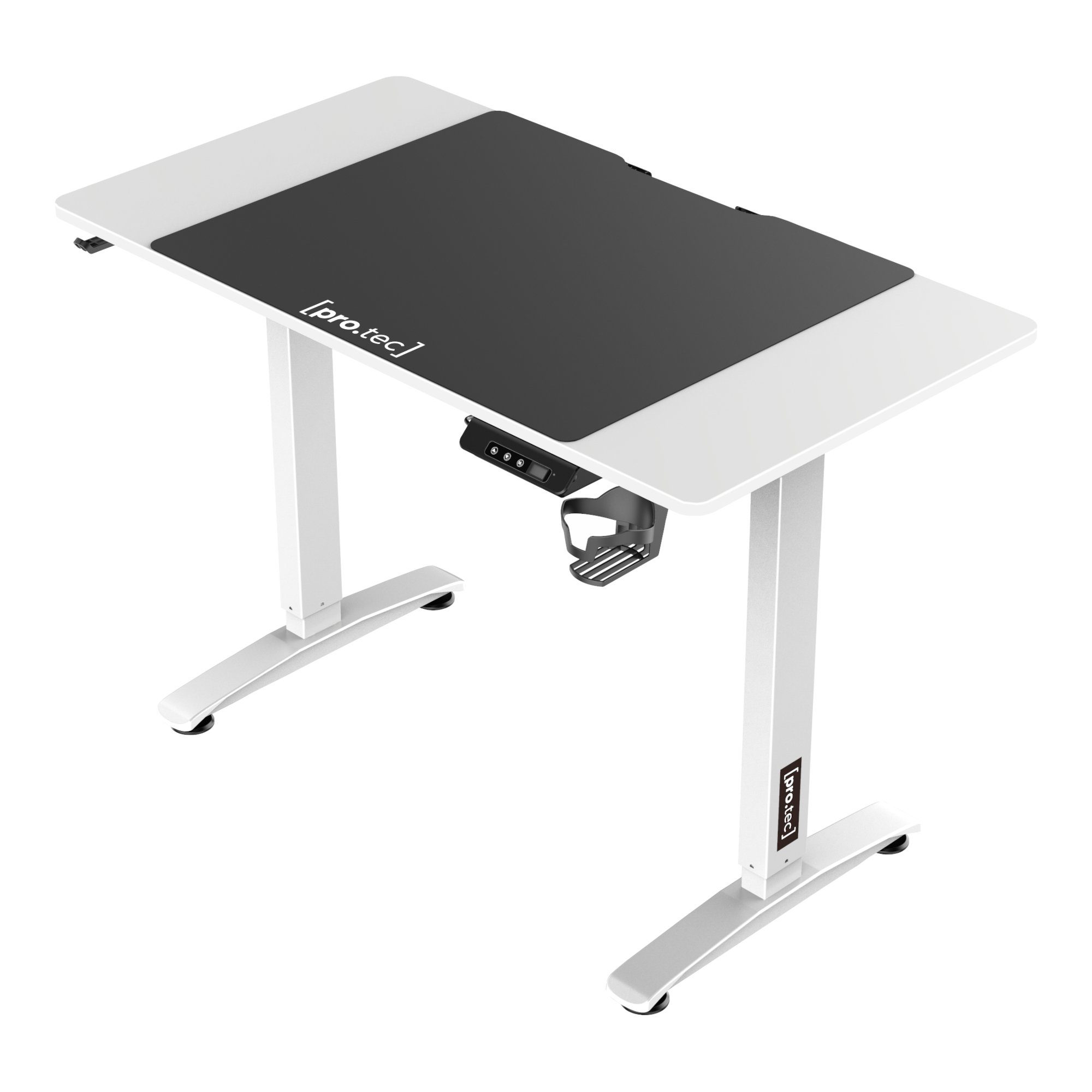 pro.tec Schreibtisch, »Visalia« Elektrisch weiß Weiß Tisch weiß Höhenverstellbarer 110x60 