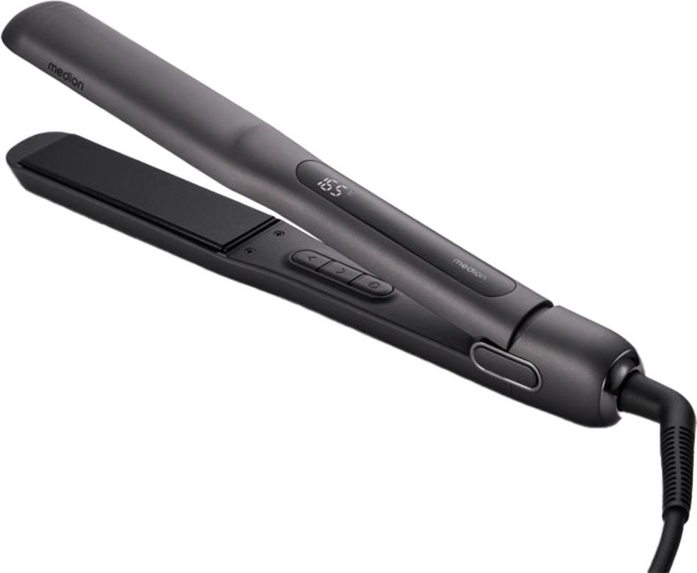 Medion® Выпрямитель для волос HS1 (MD19925) Keramik-Turmalin, Flexible Styling-Platten mit Temperatursensor, 5 regelbare Heizstufen