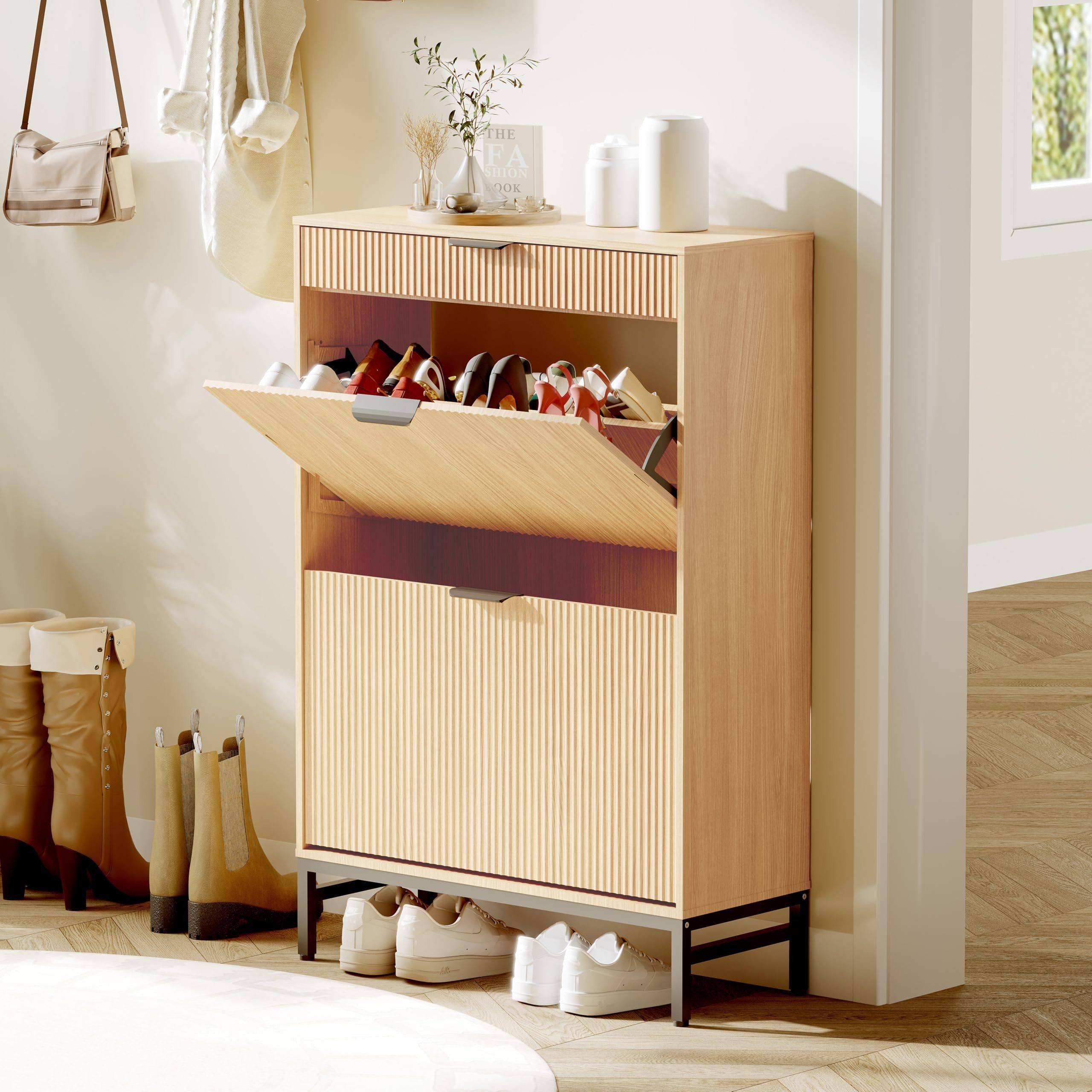 GarveeMore Schuhschrank Moderner Schuhschrank mit 2 günstig online kaufen