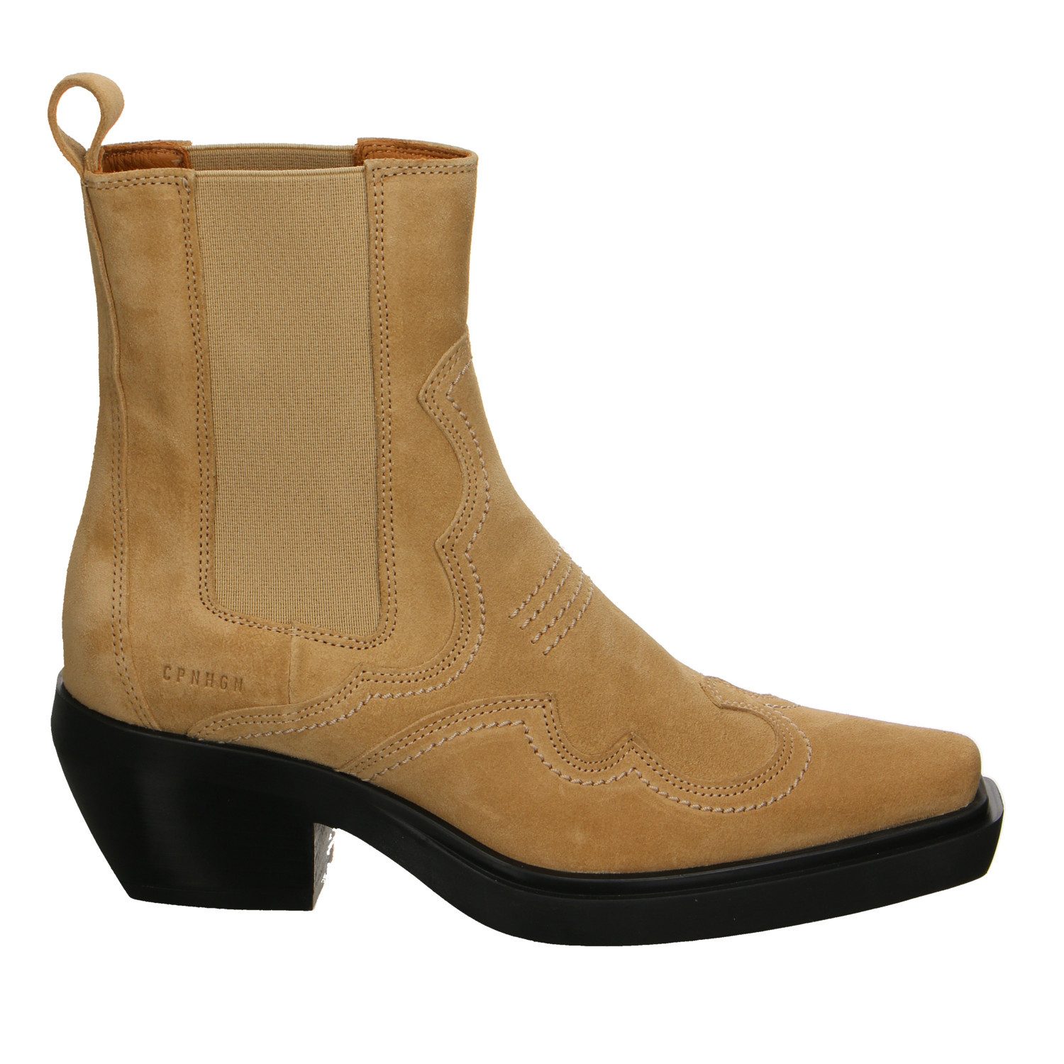 Copenhagen Studios Copenhagen Suede Sand Velour Westernstiefel beige Stiefelette