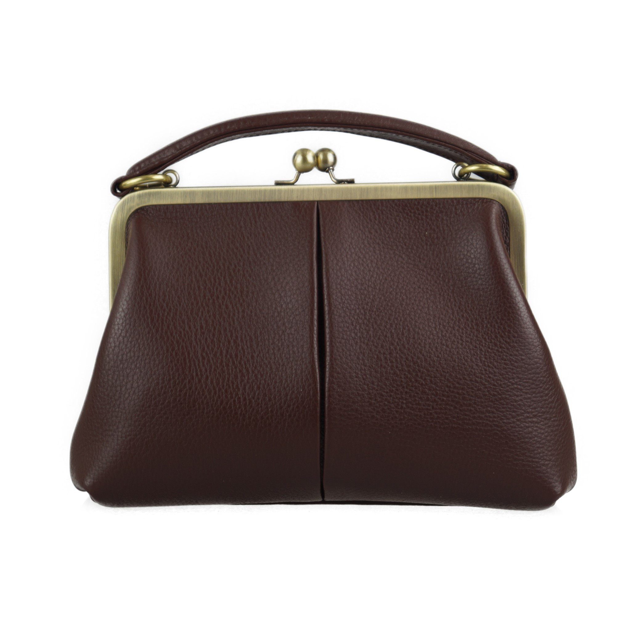 Taschenkinder Umhängetasche Leder Handtasche "Kleine Olive" in braun Schultertasche Vintage Tasche, Echtes Leder vom Rind