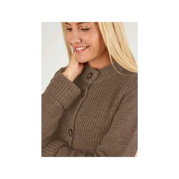 Rabe Strickjacke taupe regular fit (1-tlg)