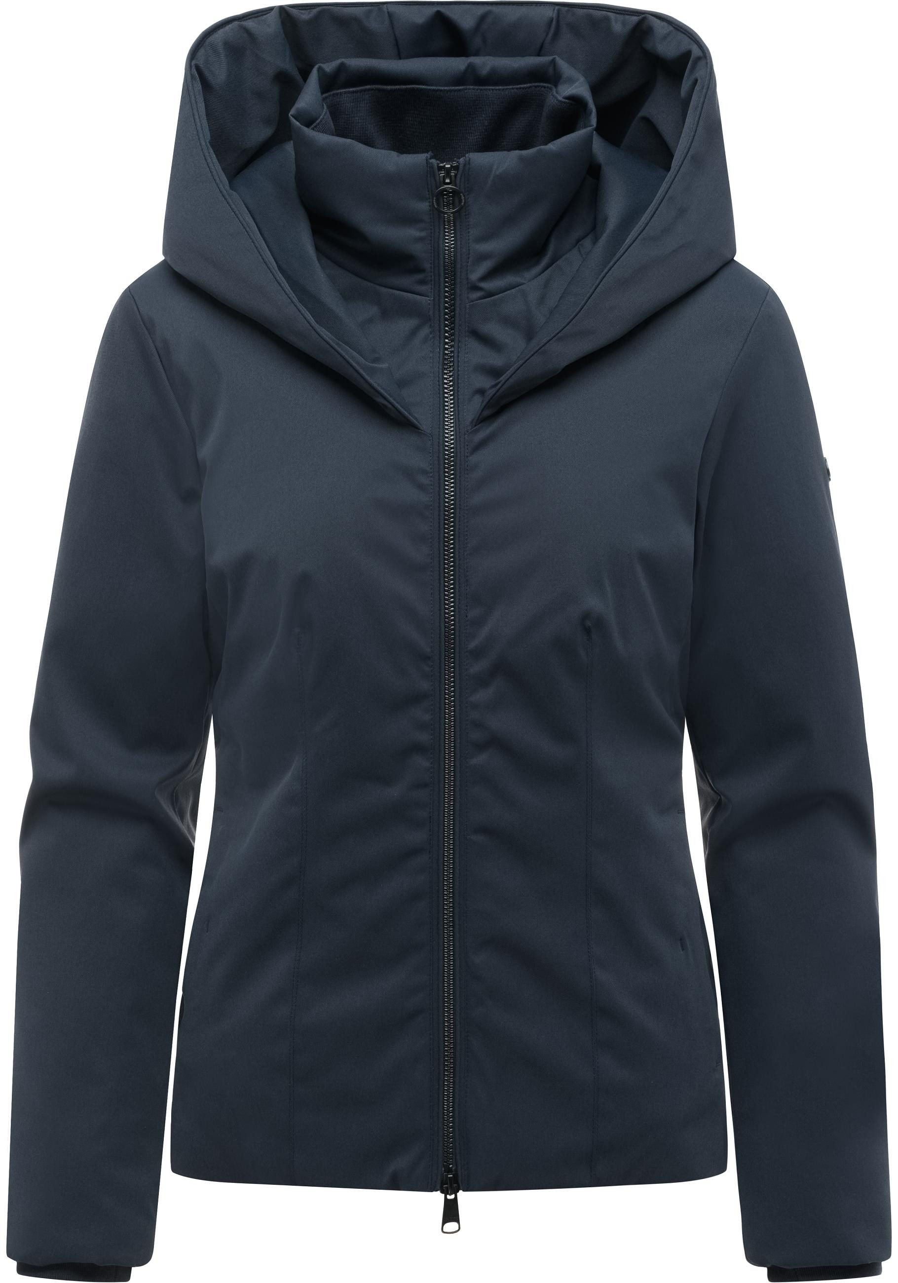 Ragwear Funktionsjacke Annona Y Warme Damen Winterjacke mit weit nach vorn gezogener Kapuze