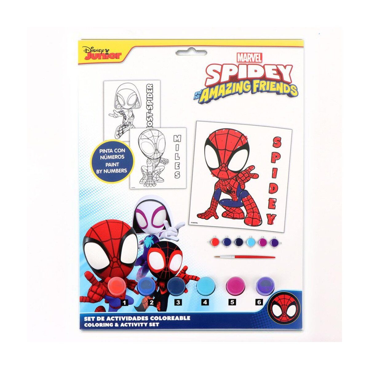 Spiderman Kreativset Spidey Friends Malset nach Zahlen Kinder Kreativset Marvel