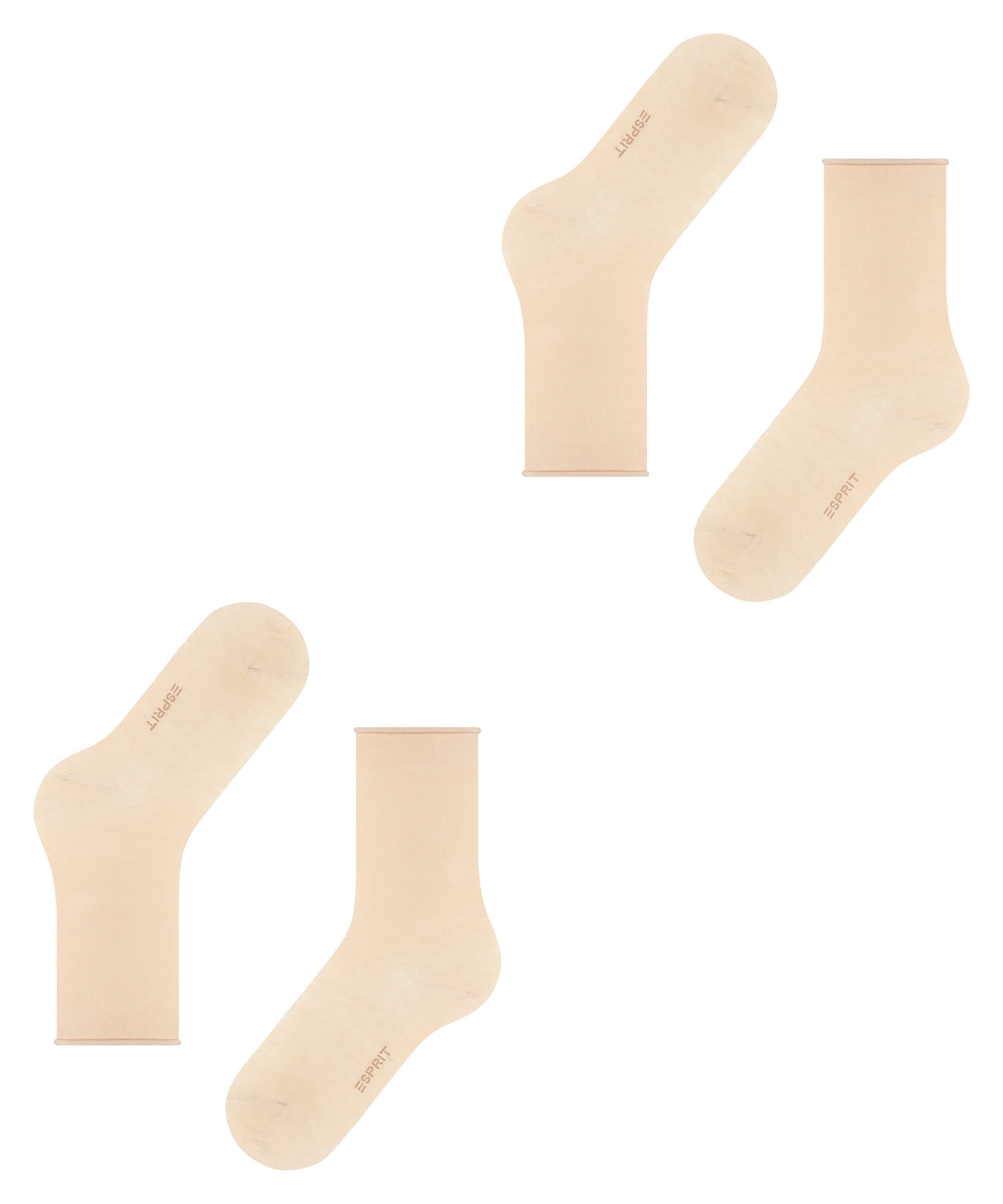 Socken Basic (2-Paar) Esprit cream Pure (4011) 2-Pack