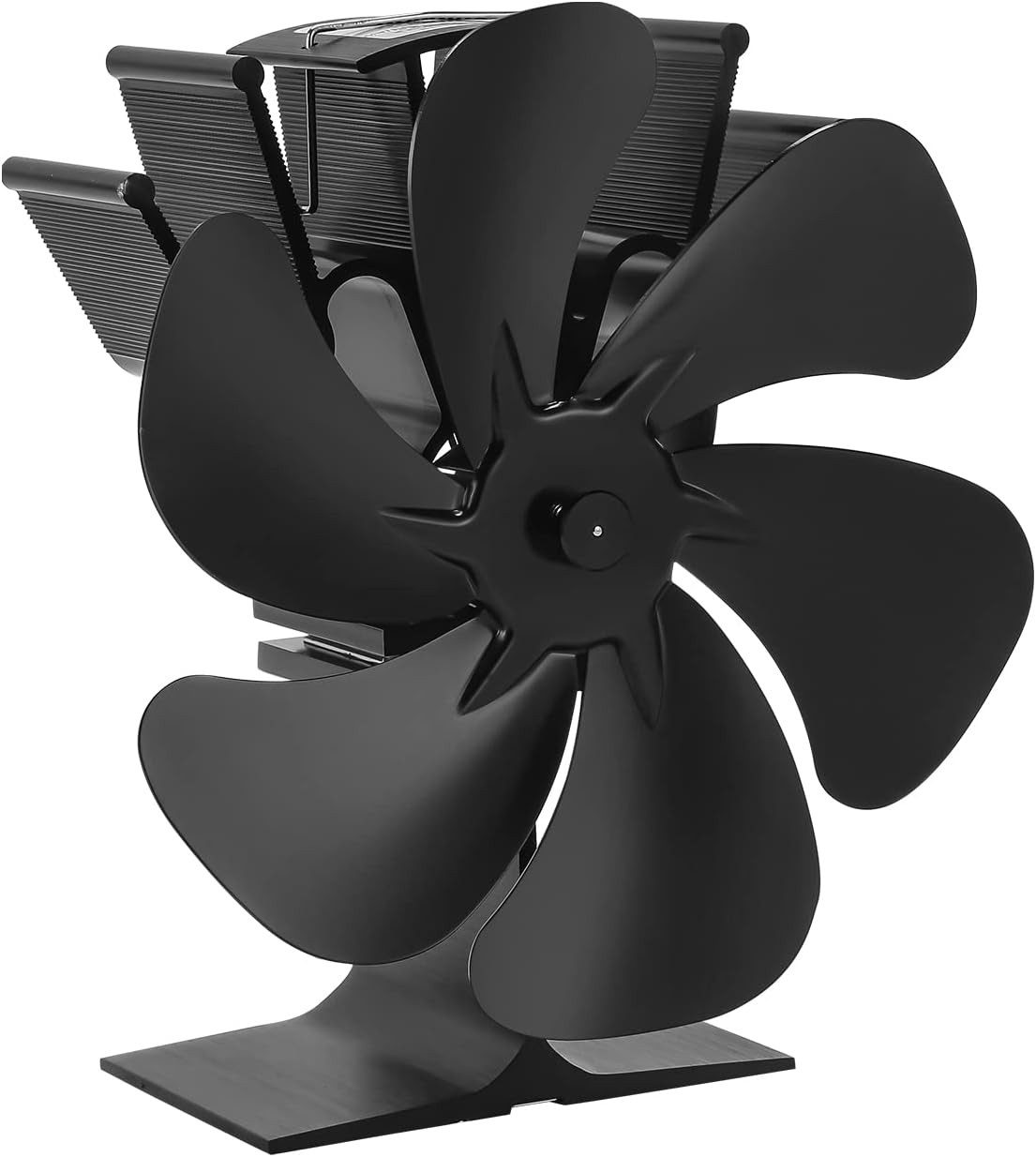 TSE Kaminventilator Kaminventilator 6-Blatt hitzebetrieben leise magnetischem Thermometer