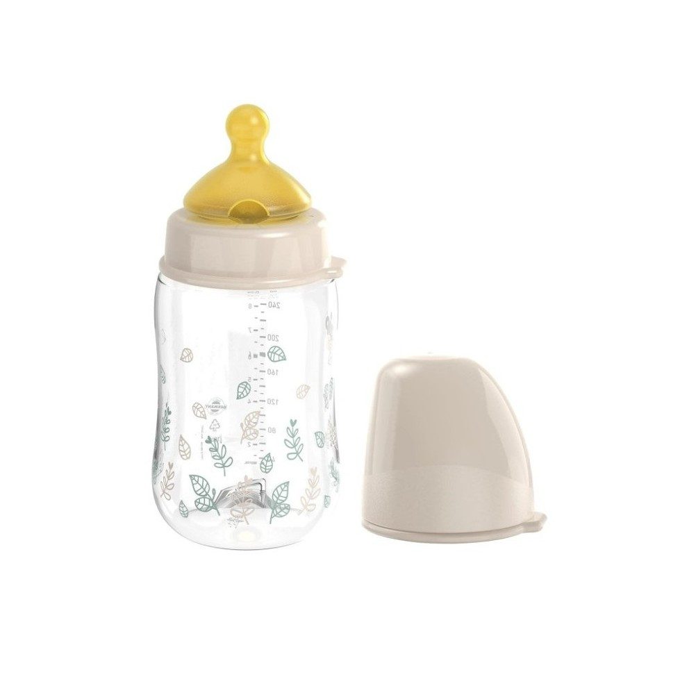 nip Babyflasche Green Cherry Weithals PP inkl. Weithalsflaschensauger Latex, Anti-Kolik System