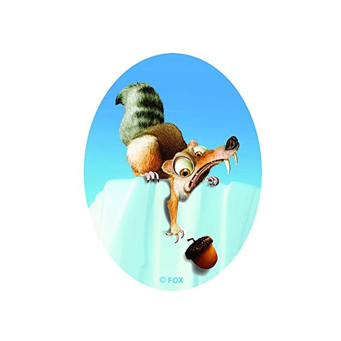 KLEIBER Пластырь Bügelbild, Aufbügler, Applikationen, Patches, Flicken, zum aufbügeln, Polyester, Ice Age Scrat loses a nut - Größe: 21 x 14,7 cm