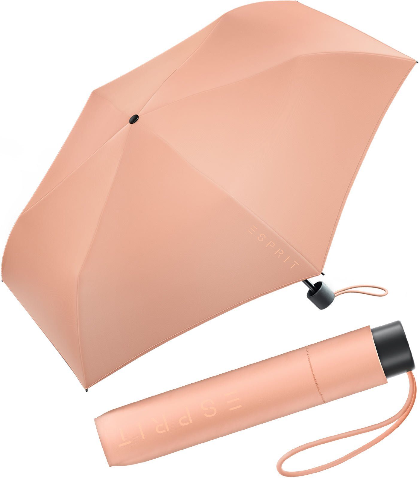 Esprit Taschenregenschirm Mini Regenschirm Damen Slimline FJ 2022, sehr-leicht