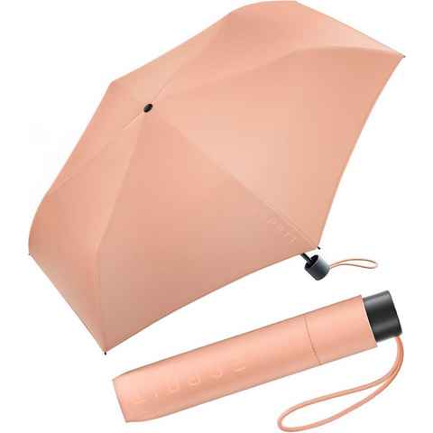 Esprit Taschenregenschirm Mini Regenschirm Damen Slimline FJ 2022, sehr-leicht