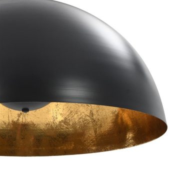 vidaXL Hängeleuchte Weischütz, aus Metall in Schwarz + Golden. Abmessungen (B/H) 50x25 cm