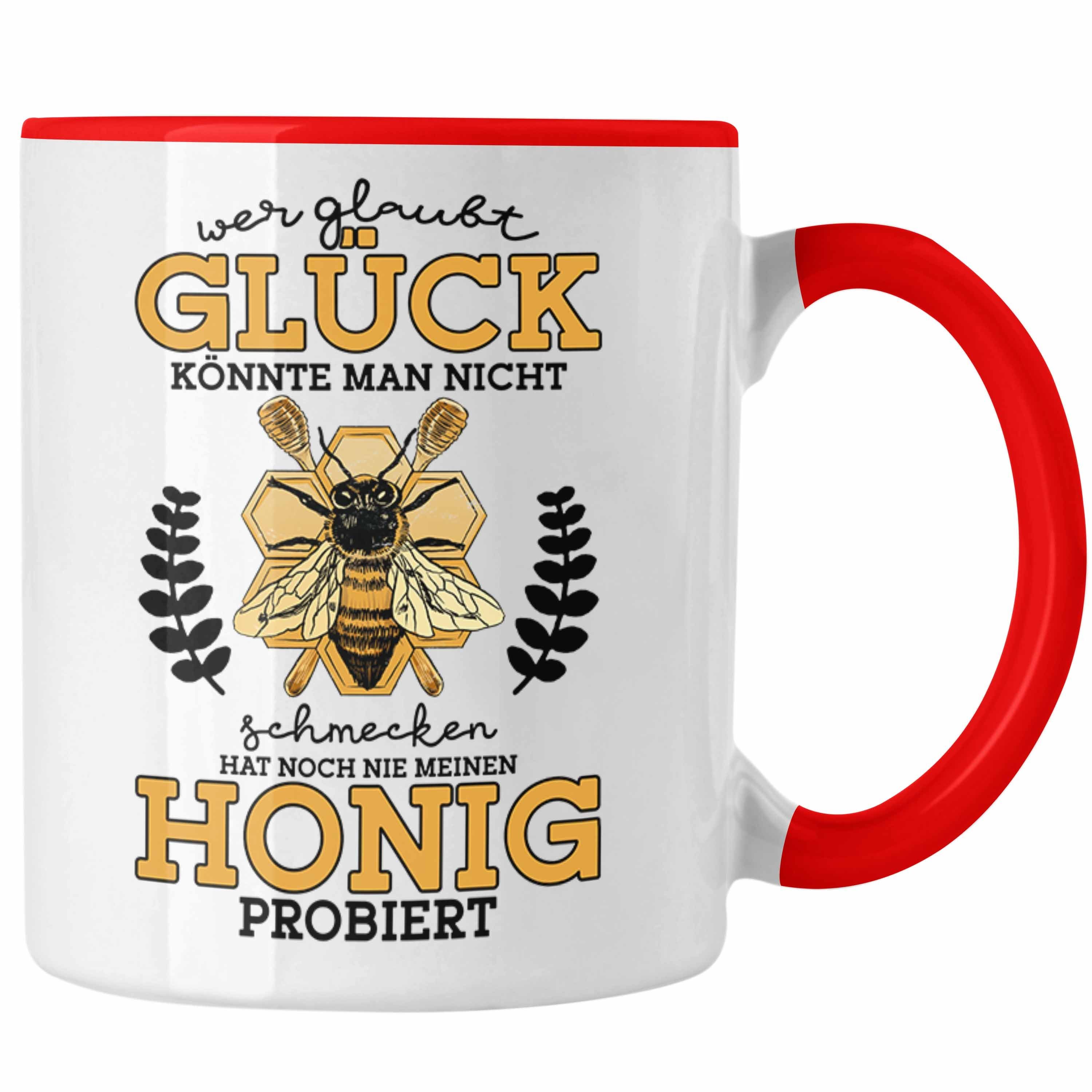 Trendation Tasse Tasse Imker Geschenk Bienenzucht Rot Geschenkidee Honig