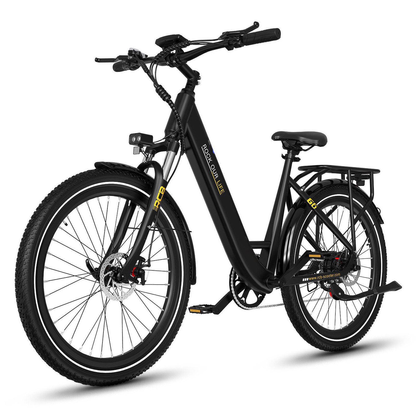 RCB E-Bike Pedelec G6 für Stadt und Gelände,27,5 Zoll Damen Elektrofahrrad,13Ah,60-100 km, 7 Gang, Heckmotor, 468 Wh, APP&NFC,ebike Damen,Gepäckträger hinten,max. Geschwindigkeit: 25 km/h
