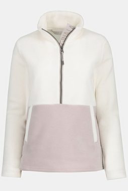 Gina Laura Sweatshirt Fleece-Sweatshirt Colorblocking Stehkragen Langarm