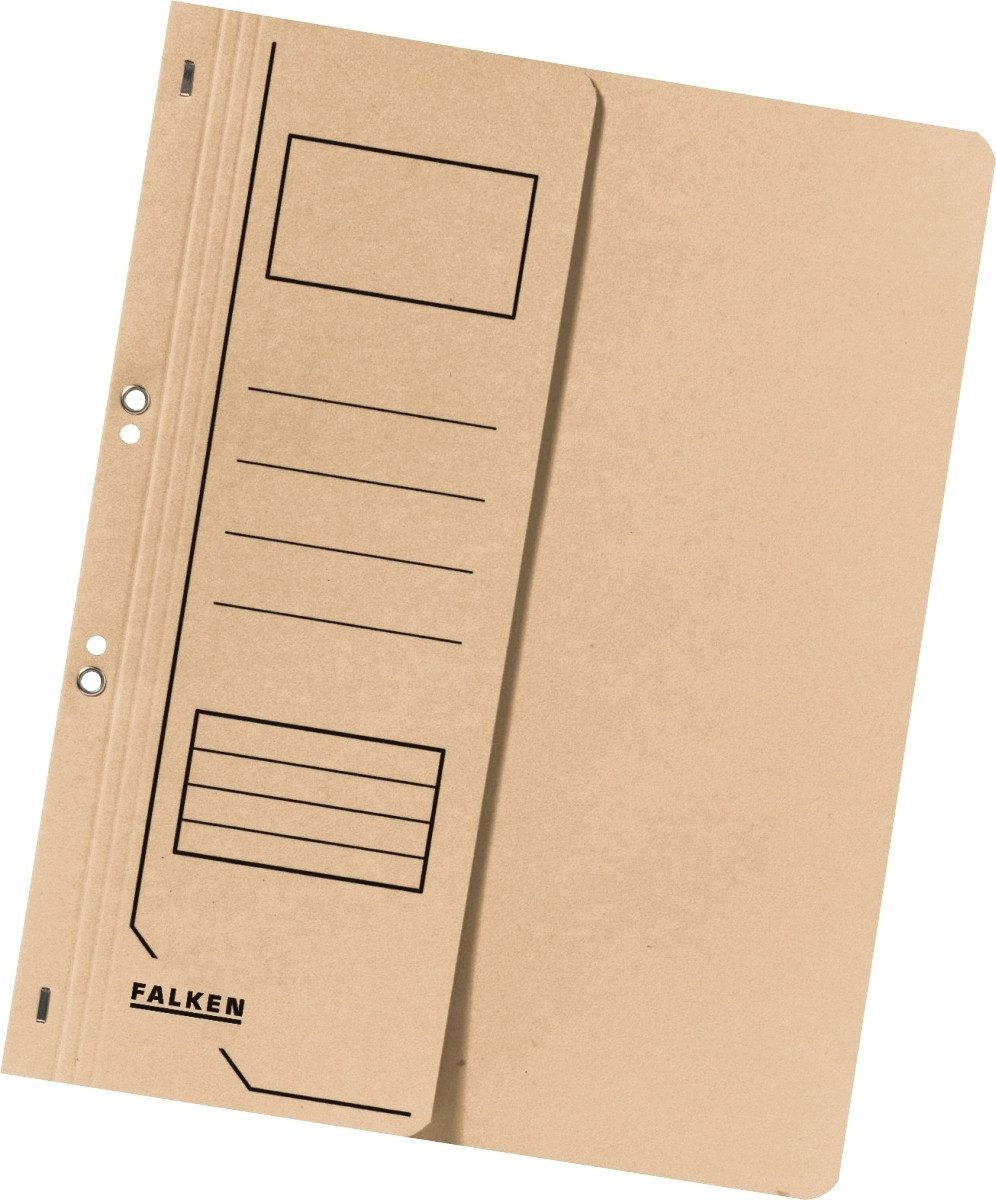 Falken Hefter Ösenhefter A4 1/2 Vorderdeckel Karton kaufmännische Heftung beige