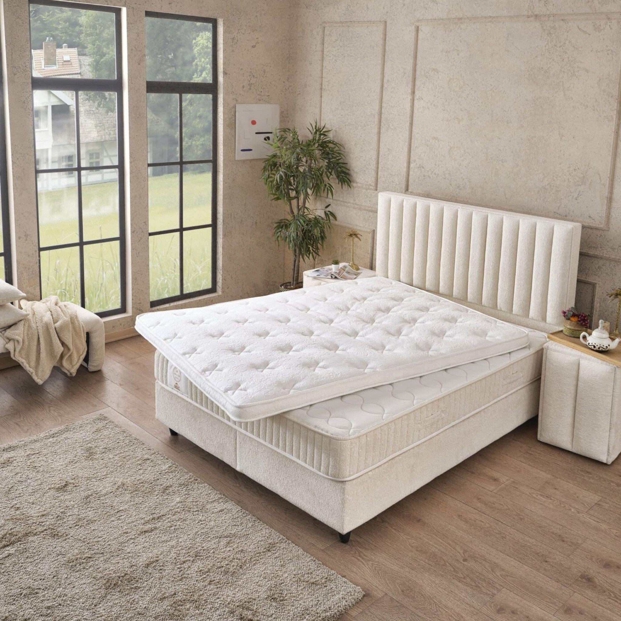 gowoll Boxspringbett mit Matratze Polsterbett Stauraumbett Betkasten inkl. Lieferung Beleza (Boxspringbett Set), inkl. Matratze
