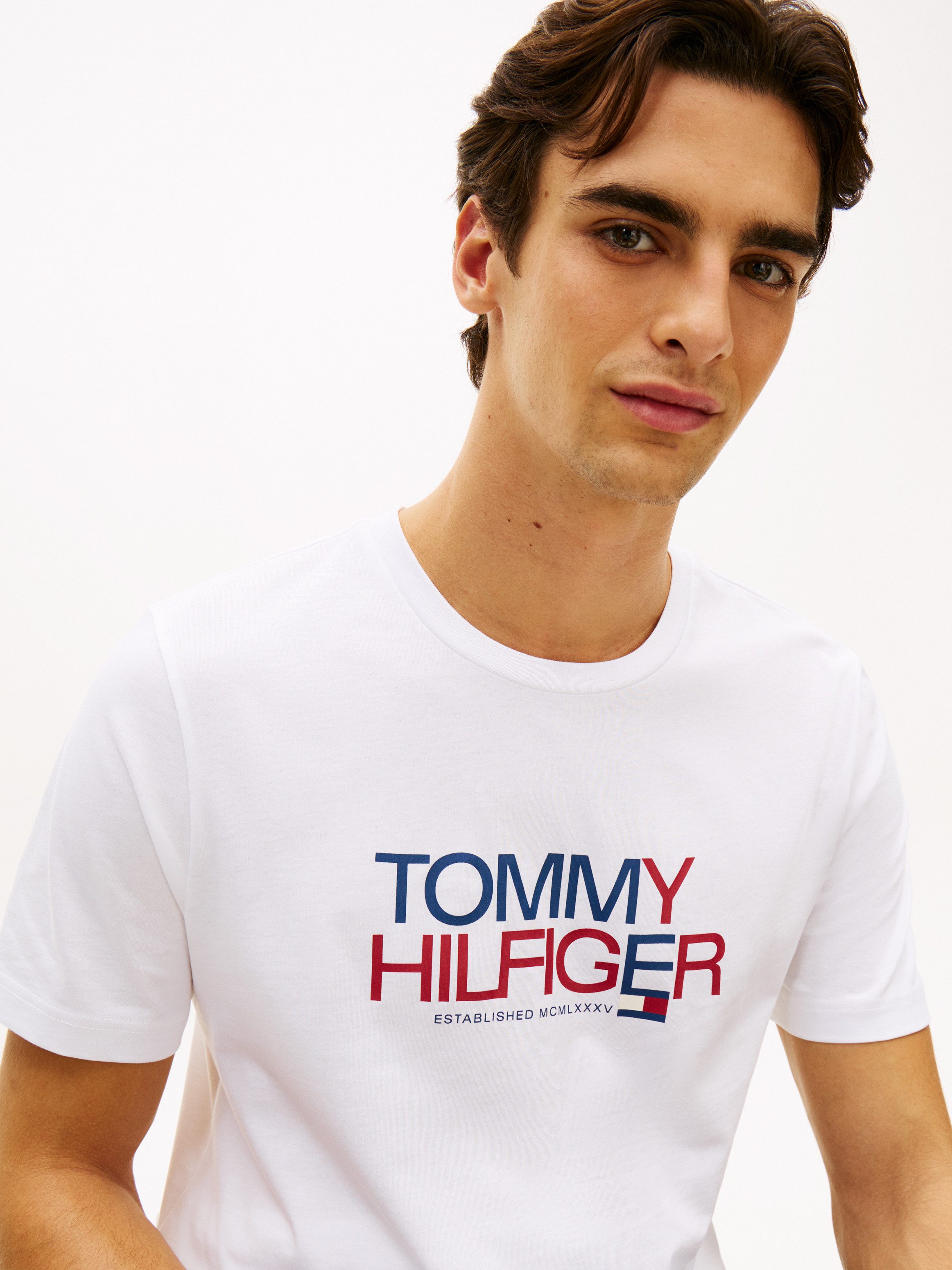 Tommy Hilfiger T-Shirt BRAND LOVE BIG TEXT Regular fit mit Rundhalsausschni günstig online kaufen