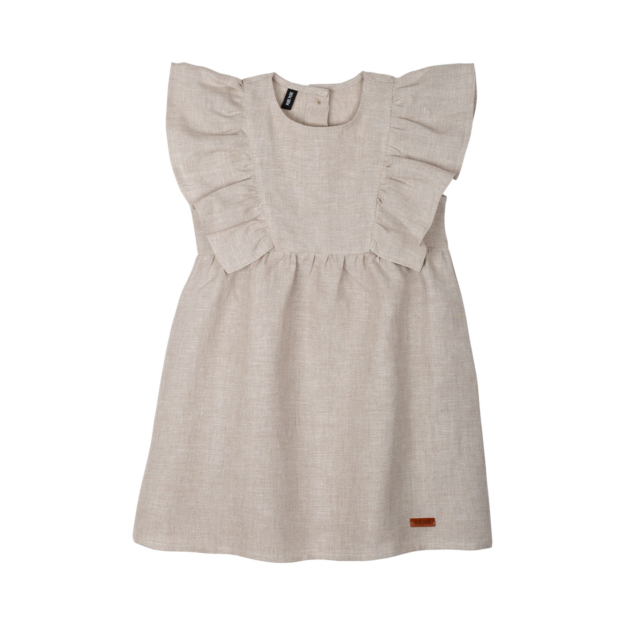 PURE PURE by Bauer Sommerkleid Leinen-Kleid Kids mit Rüschen