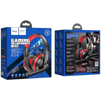 HOCO W103 Kopfhörer mit Mikrofon 3,5mm Stereo USB Headset für PC, Laptop Gaming-Headset