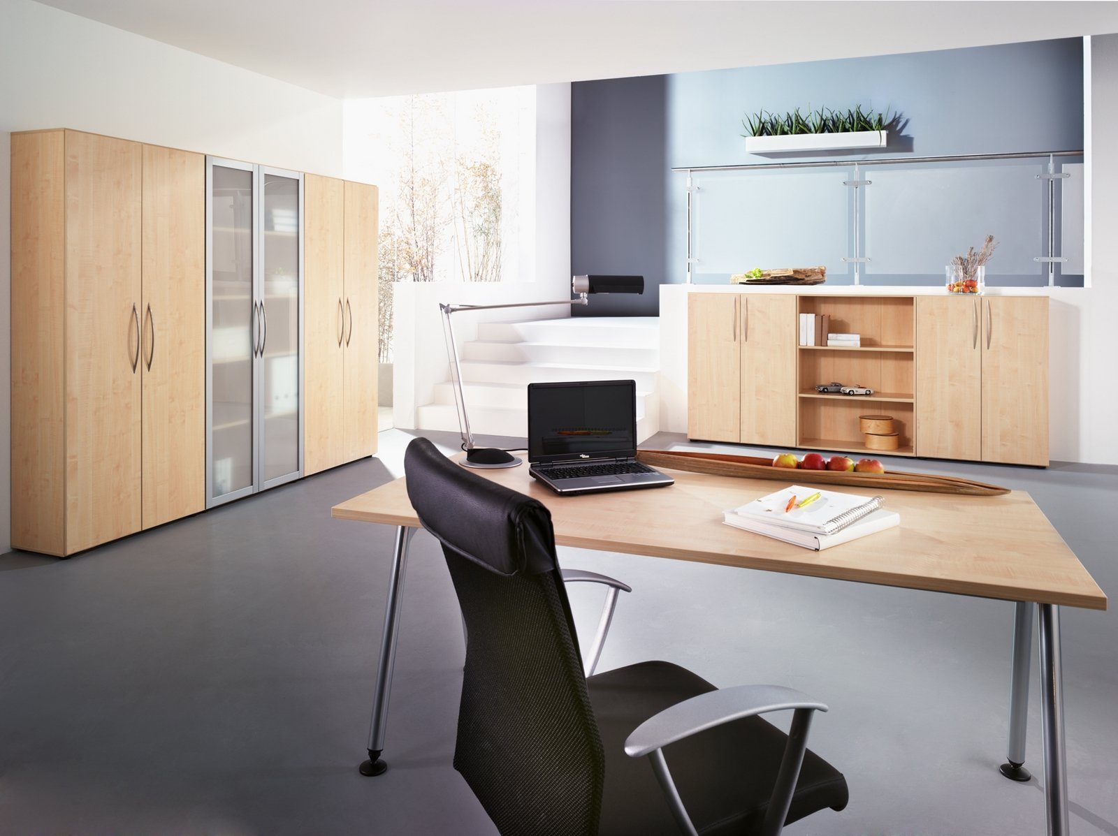 x bümö 180 Serie-A, Freiform: Schreibtisch Schreibtisch 100 cm Dekor: - Eiche