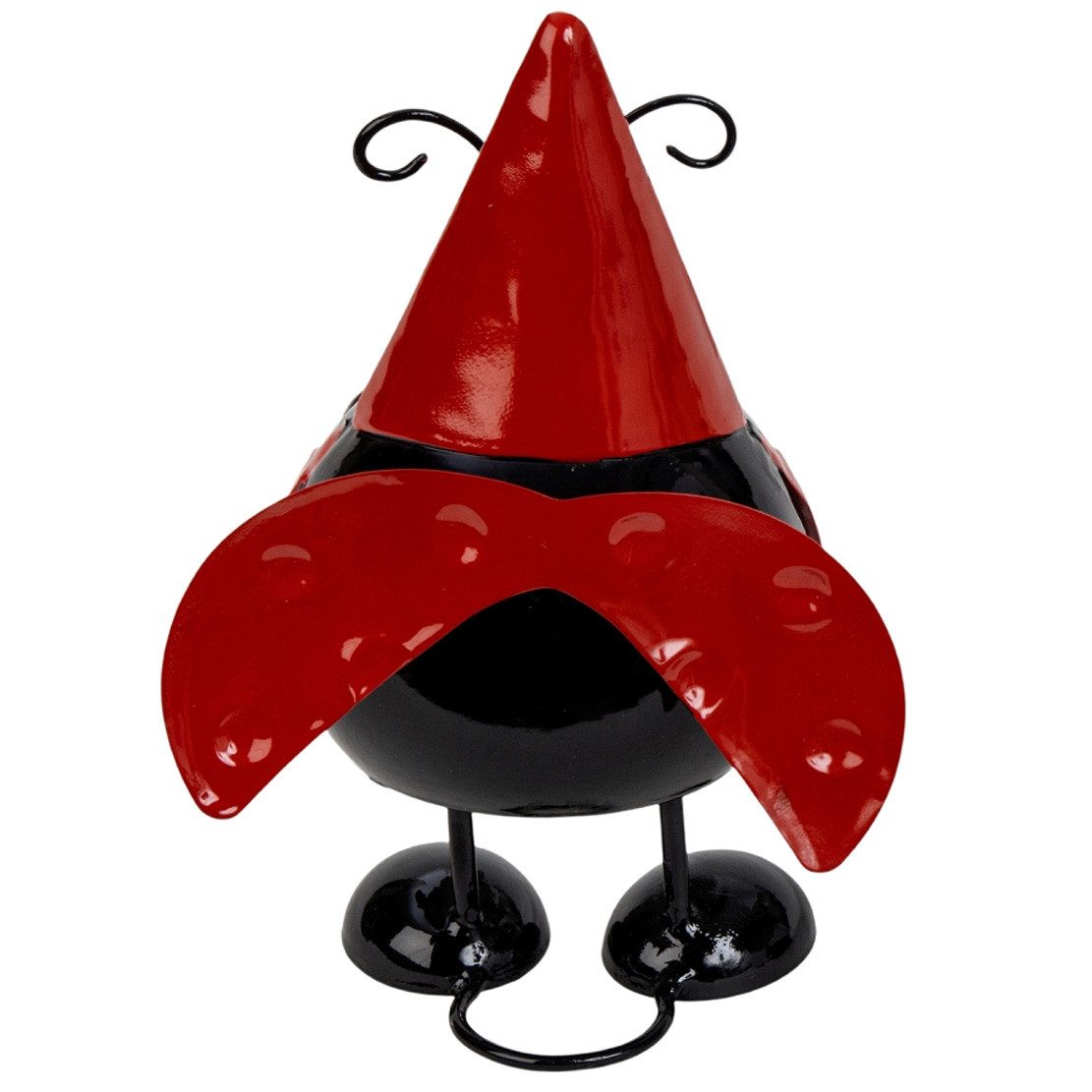 Mel-O-Design Dekofigur Metallwichtel mit Wackelfunktion Marienkäfer oder Biene (Wichtel Frühling, Dekoration Metall), Frühlingsdeko, Gartendeko Sommer