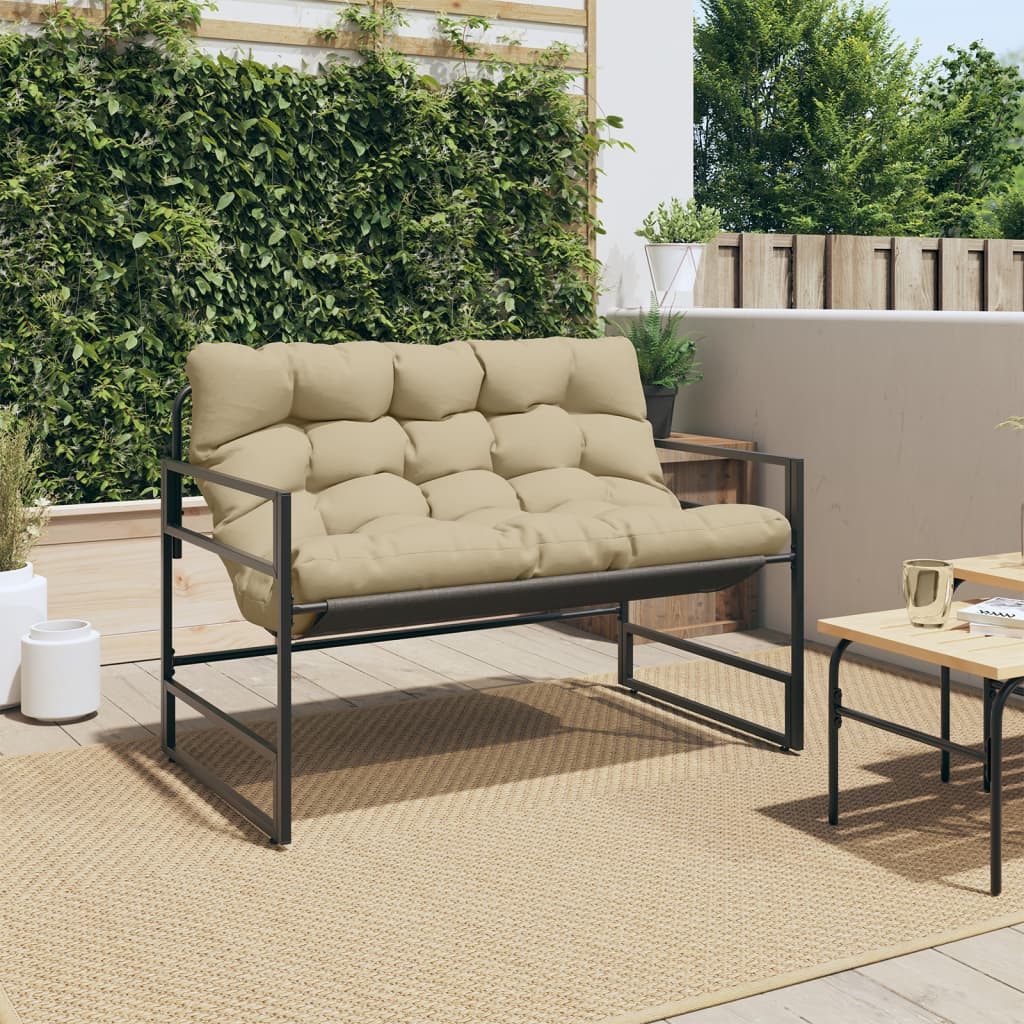 vidaXL Gartenbank Gartenbank mit Kissen Taupe günstig online kaufen