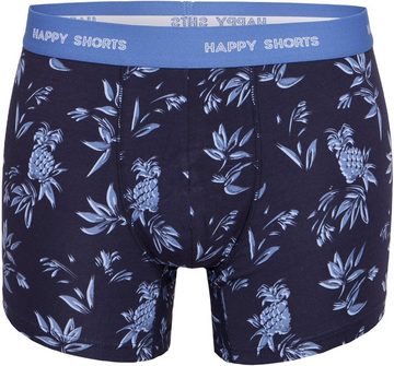 HAPPY SHORTS Trunk 3er Pack Happy Shorts Boxershorts Pants Fun marine orange Palme ananas (1-St)