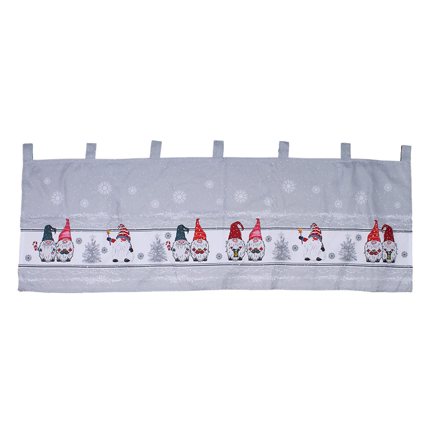 Mojawo Bindegardine X-Mas Gardine Scheibengardine Weihnachten Fenstergardine LED 45x120cm