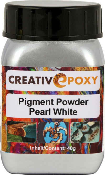 Boldt Bastelnaturmaterial Pigment Pulver Pearl White 40 g Metallic Effekt