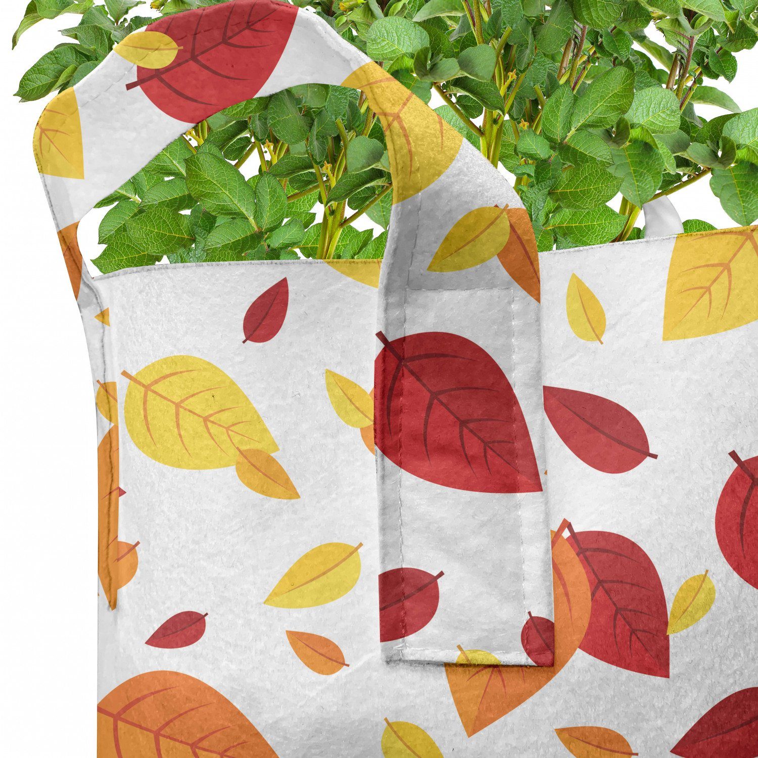 mit Herbstblätter Abakuhaus Griffen für Bunt Stofftöpfe hochleistungsfähig Pflanzkübel Saisonale Pflanzen,
