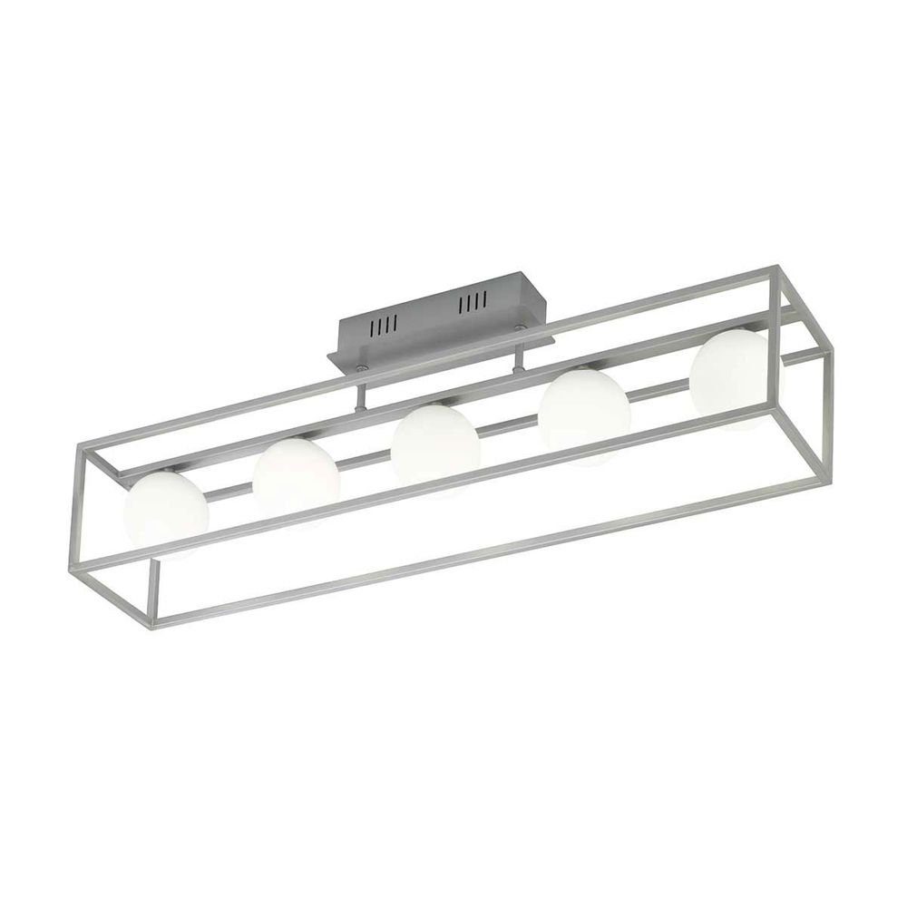 WOFI LED Deckenleuchte, Leuchtmittel inklusive, Warmweiß, Deckenleuchte Wohnzimmerlampe LED Glas Deckenlampe silber