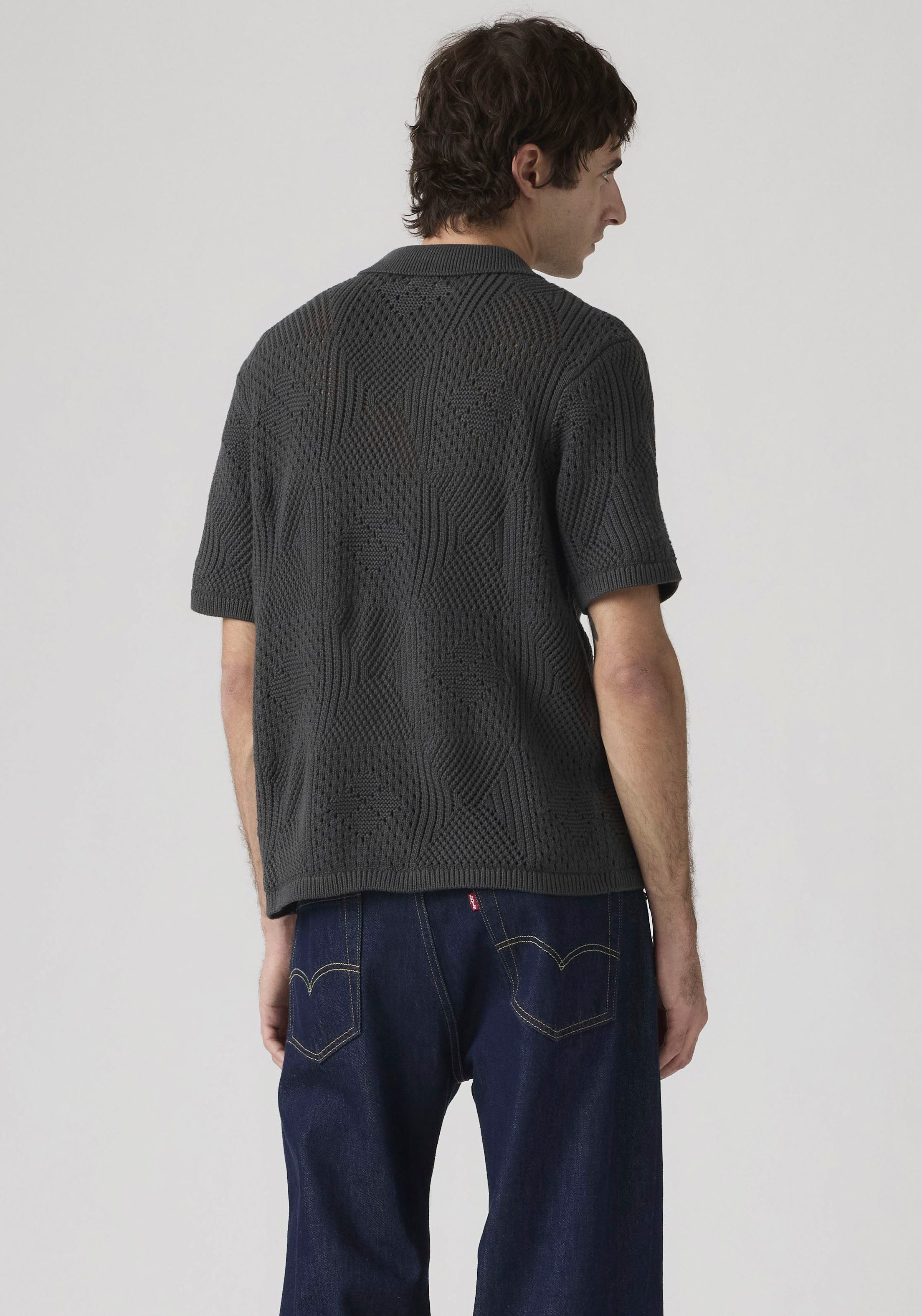 Levi's® Strickpullover SWEATER CAMP SHIRT mit Strickmuster