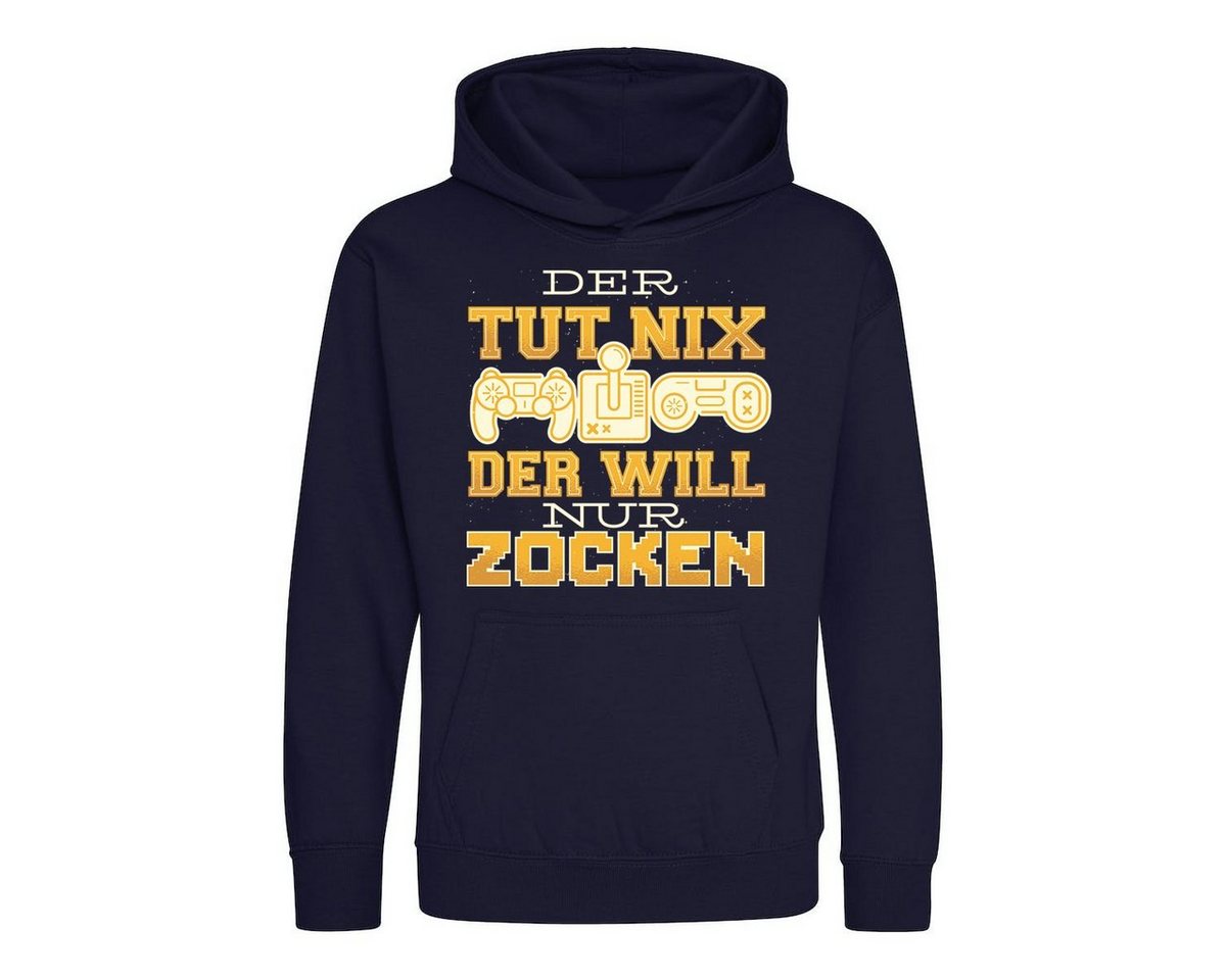Youth Designz Kapuzenpullover "Der Tut Nix, Der Will Nur Zocken" Kinder Hoodie Pullover mit trendigem Frontprint