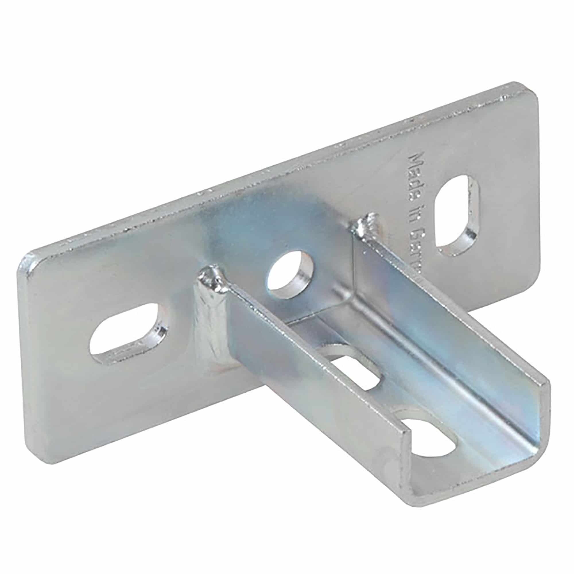 Fixotec Schienensystem-Schienen Sattelflansch verzinkt -, (2 Stück), zur Befestigung von Montageschienen an Wand, Boden oder Decke