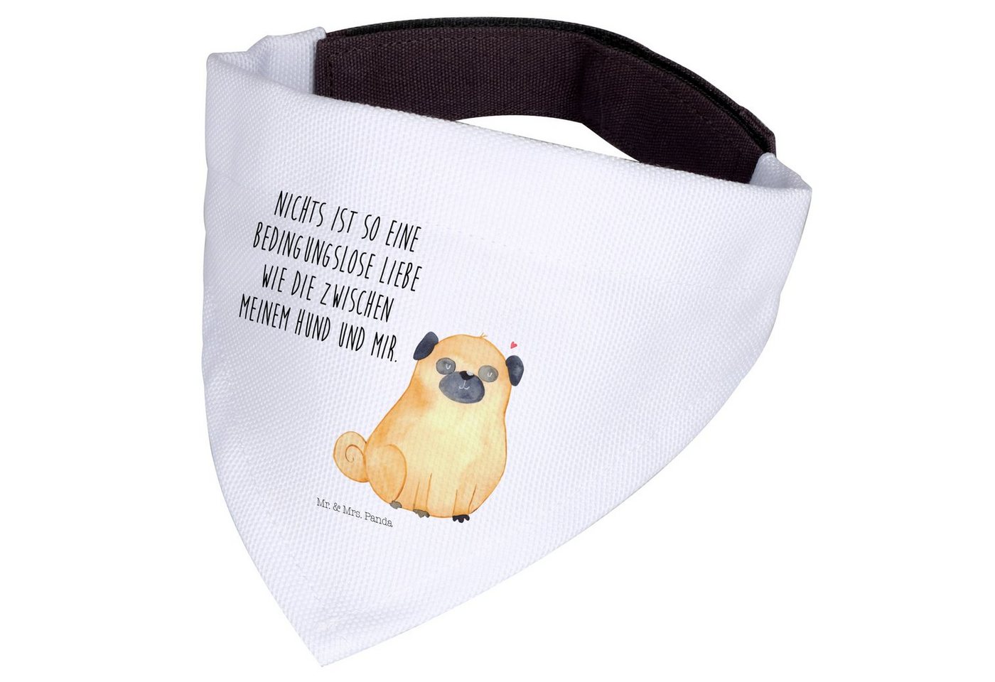 Thumbnail - Mr. & Mrs. Panda Hundefliege Mops - Weiß - Geschenk, mittel, Liebe, Hund, Hundeliebe, mittelgroße, Polyester, Vielseitig...