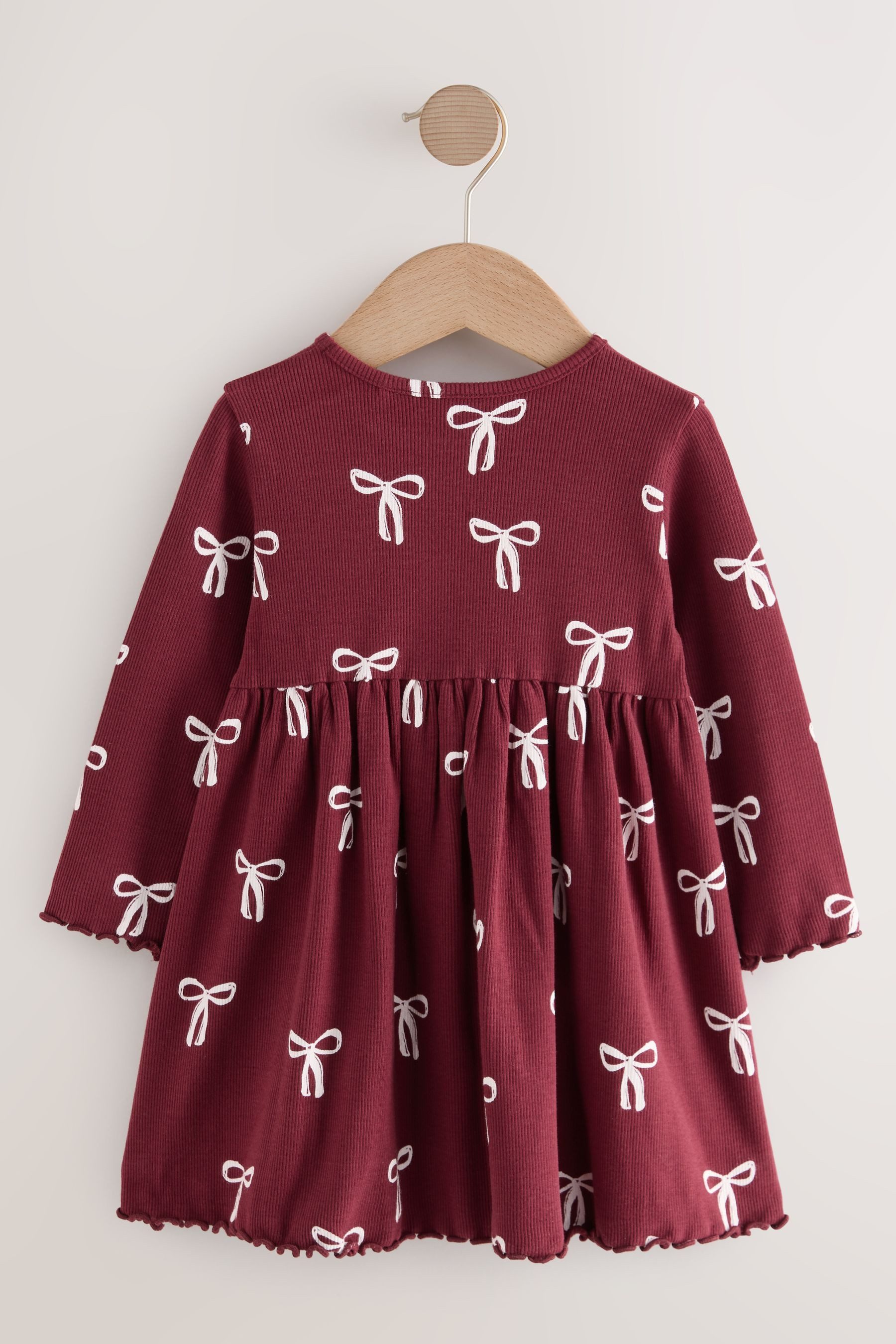Next Blusenkleid Geripptes Langarmkleid (1-tlg) günstig online kaufen