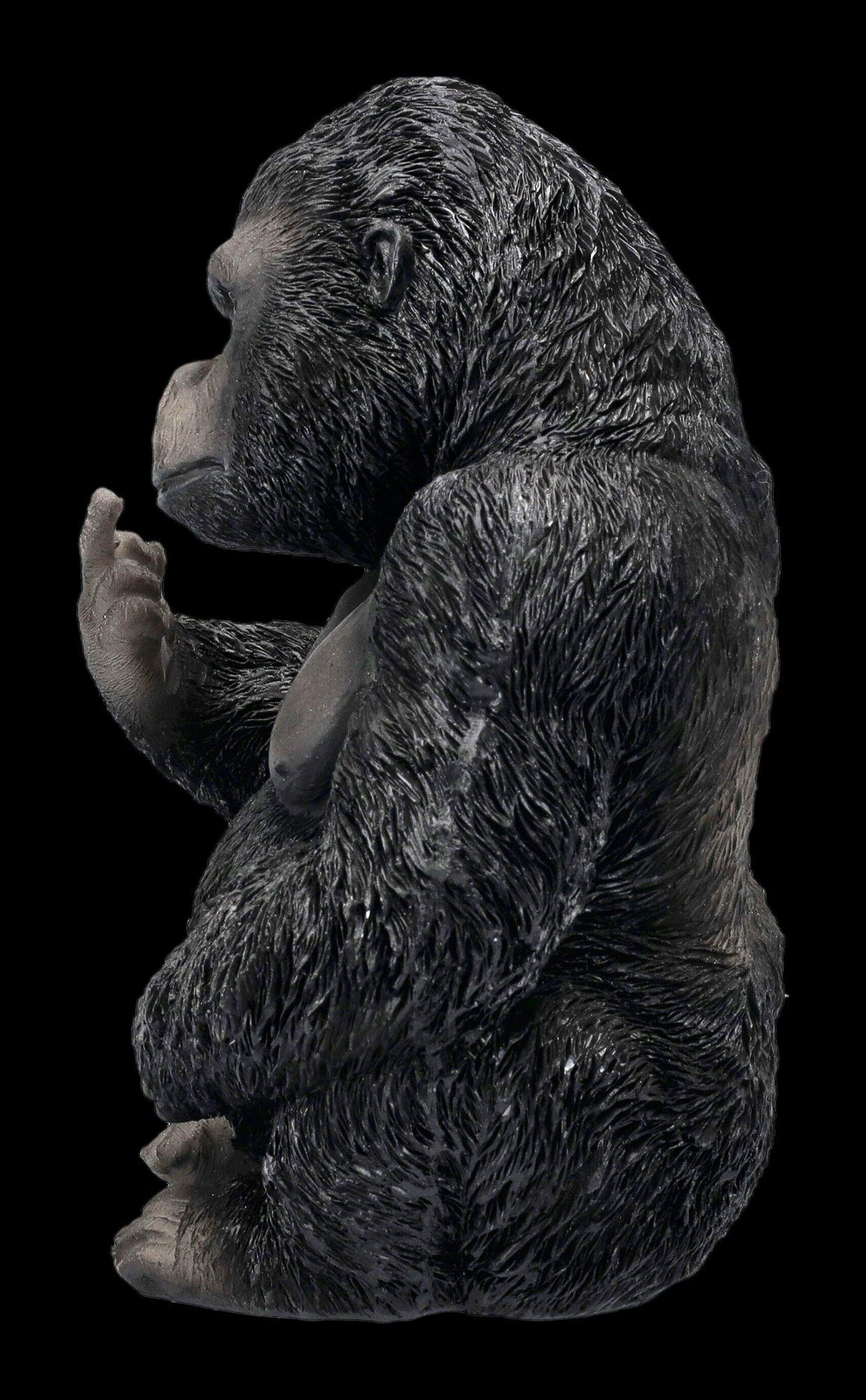Gartenfigur Großer GorillaTierfigur Statue Skulptur Dekofigur H 43 cm 