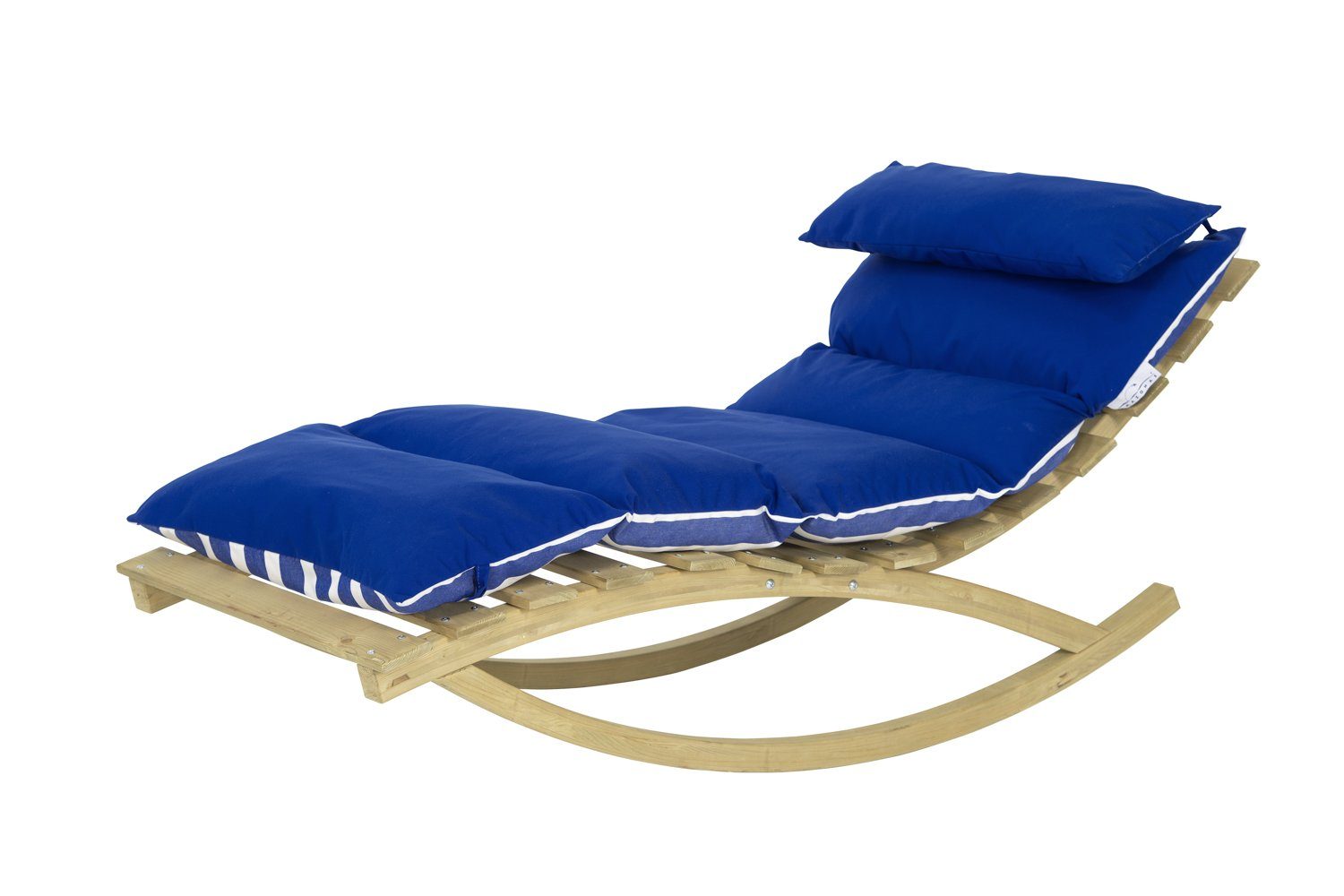 Amazonas Loungebett Schaukel Rocking Lounger Navy - aus dem FSC Fichtenholz, pflegeleicht, wasserabweisend, beidseitig
