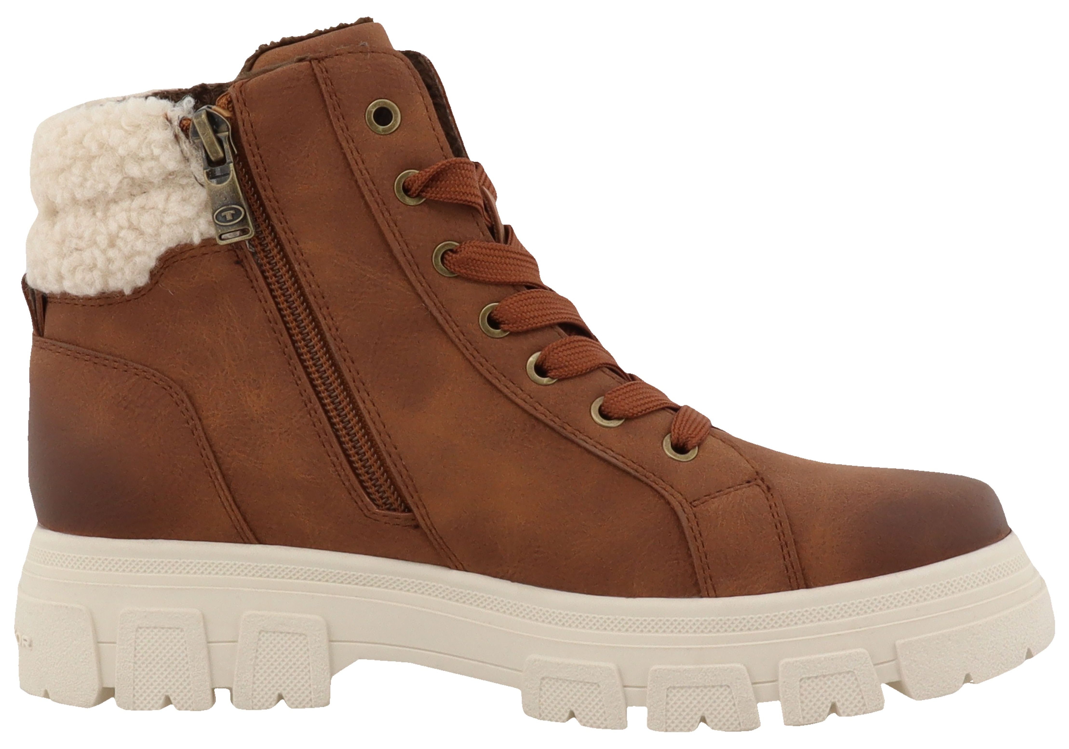 TOM TAILOR Winterboots Plateauboots, Winterboots mit Kunstfellkragen