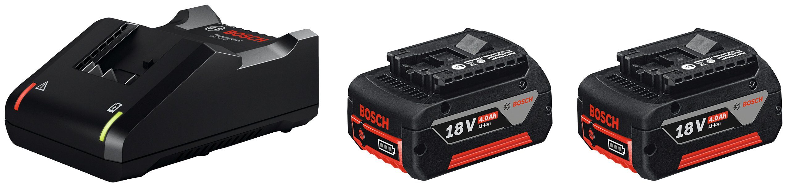 Bosch Professional GAL / Akku Akkus 2 4.0Ah und GBA 18V-40 Ladegerät inkl. Starter-Set, 18V