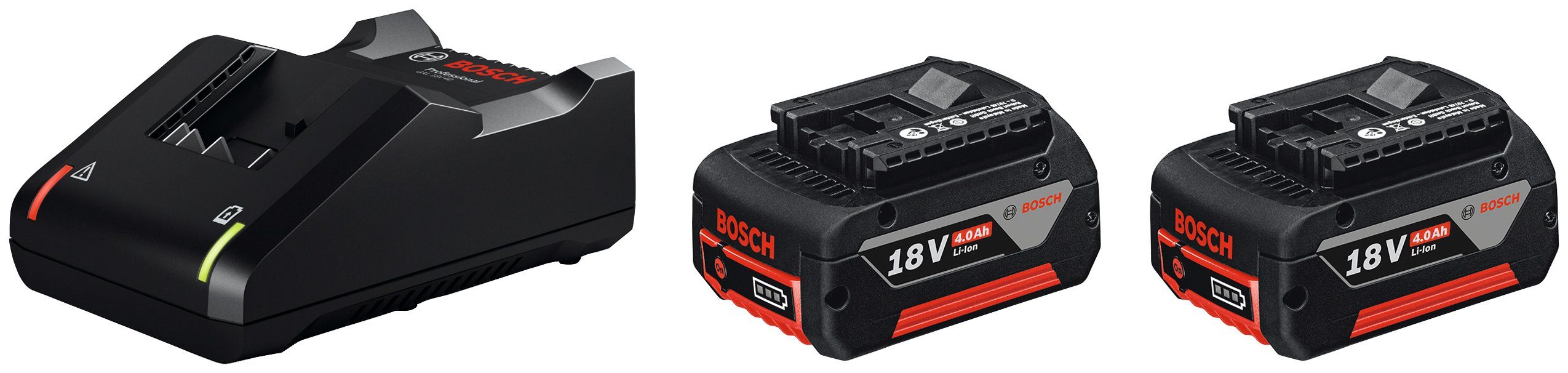 Bosch Professional GAL und GBA 4.0Ah Starter-Set, 2 18V Ladegerät Akku Akkus / 18V-40 inkl