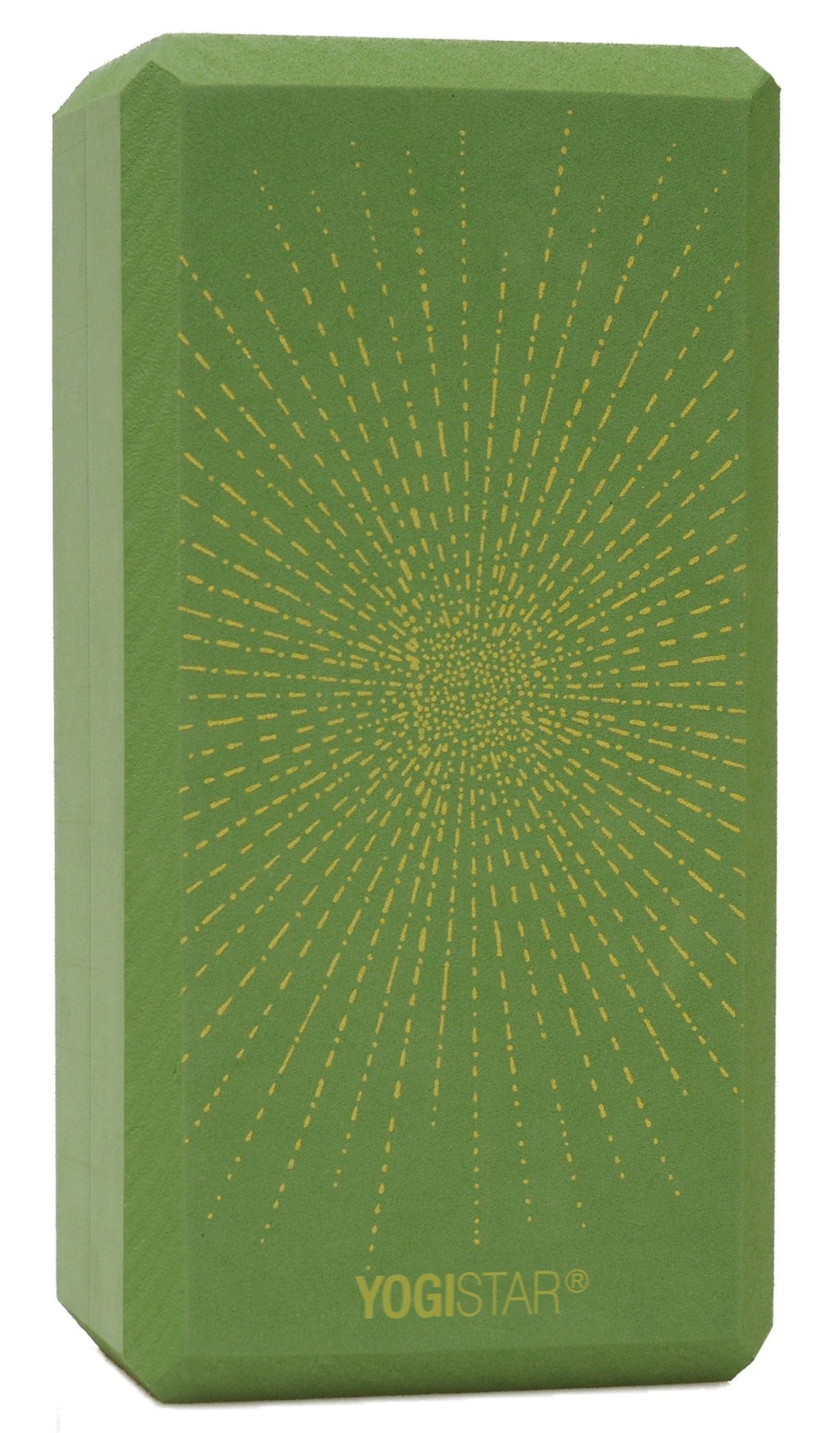 Yogistar Yogablock Yogablock yogiblock® basic - art collection - sparkling sunray - kiwi, (Standard, 1-tlg., Standard), Sonnenstrahlen-Design: Bringt Licht und Energie auf deinen Yogablock