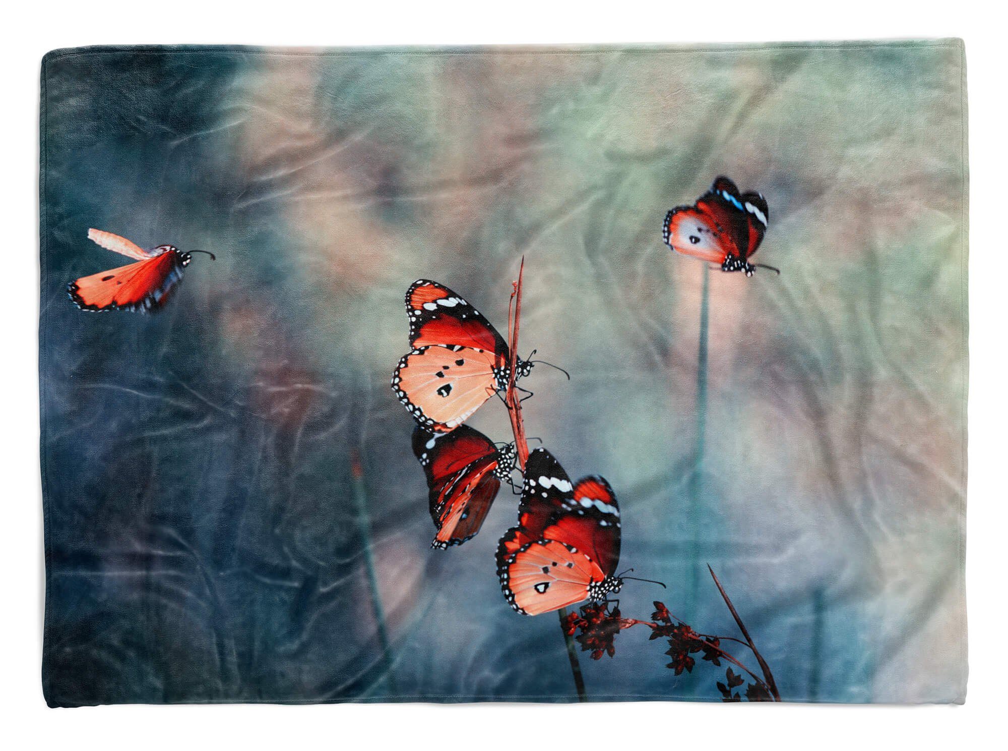 Tiermotiv Frü, (1-St), mit Handtücher Handtuch Schmetterlinge Kuscheldecke Strandhandtuch Art Baumwolle-Polyester-Mix Sinus Saunatuch Handtuch