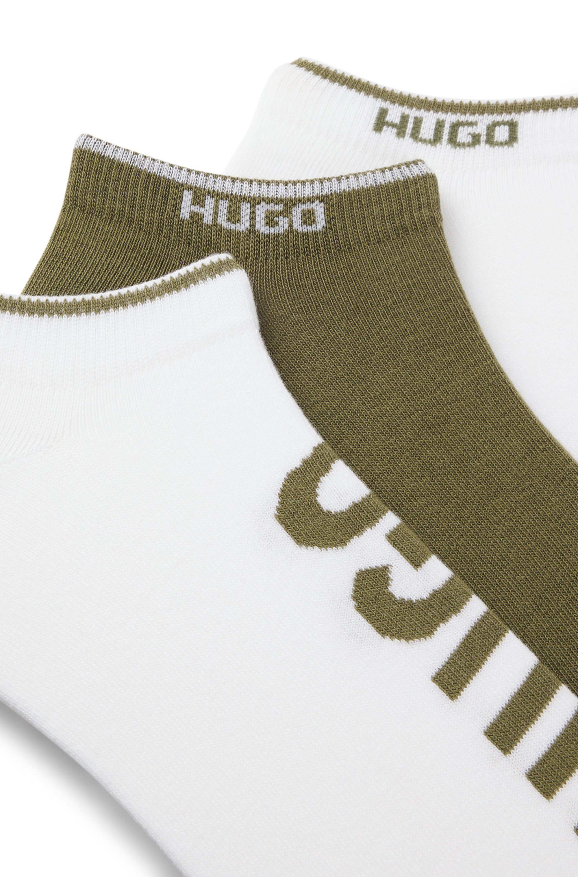 HUGO Sneakersocken 3P AS LOGO CC (3-Paar) mit Logodetails