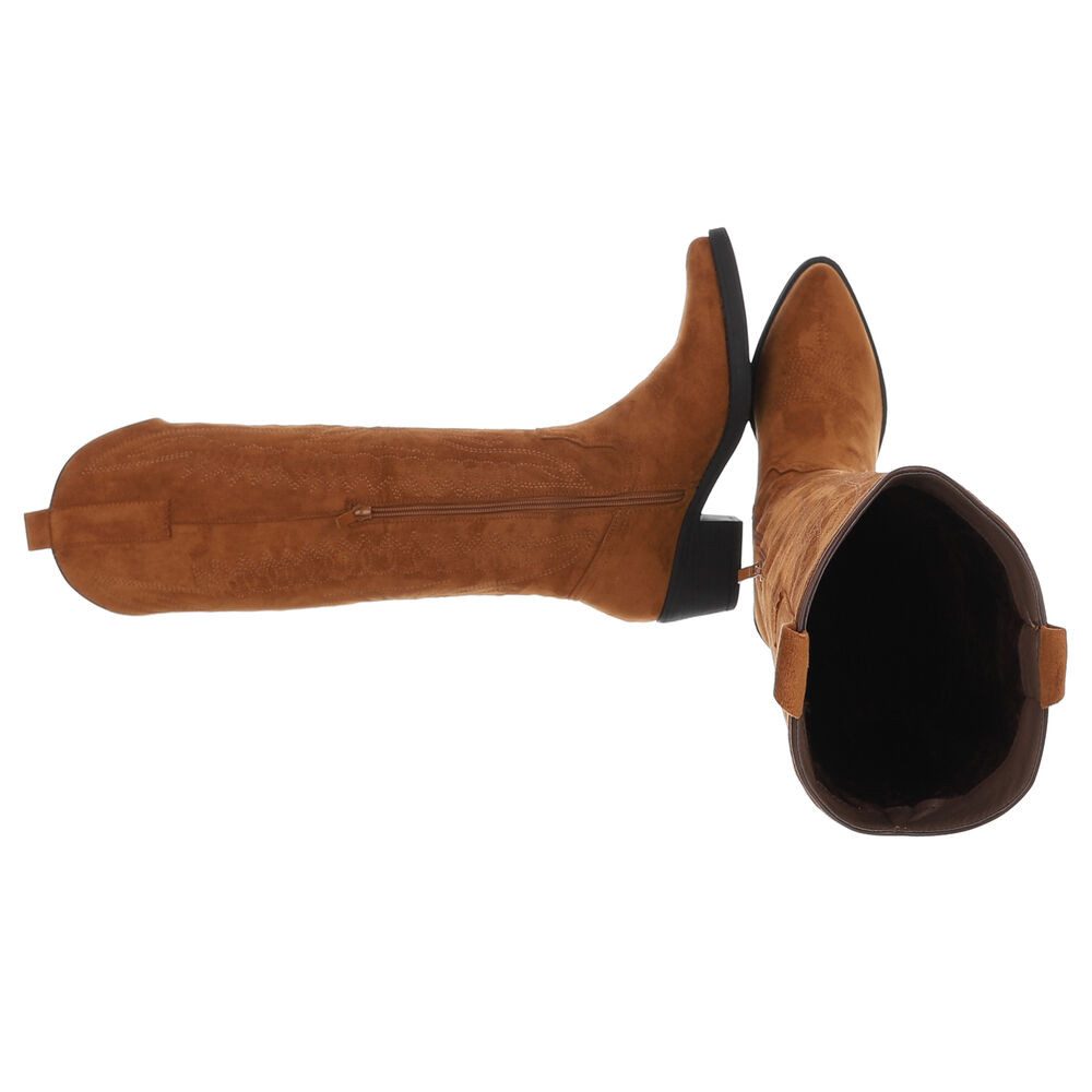 Ital-Design Elegante Damen-Stiefel mit Absatz für Alltag und Freizeit Weste günstig online kaufen