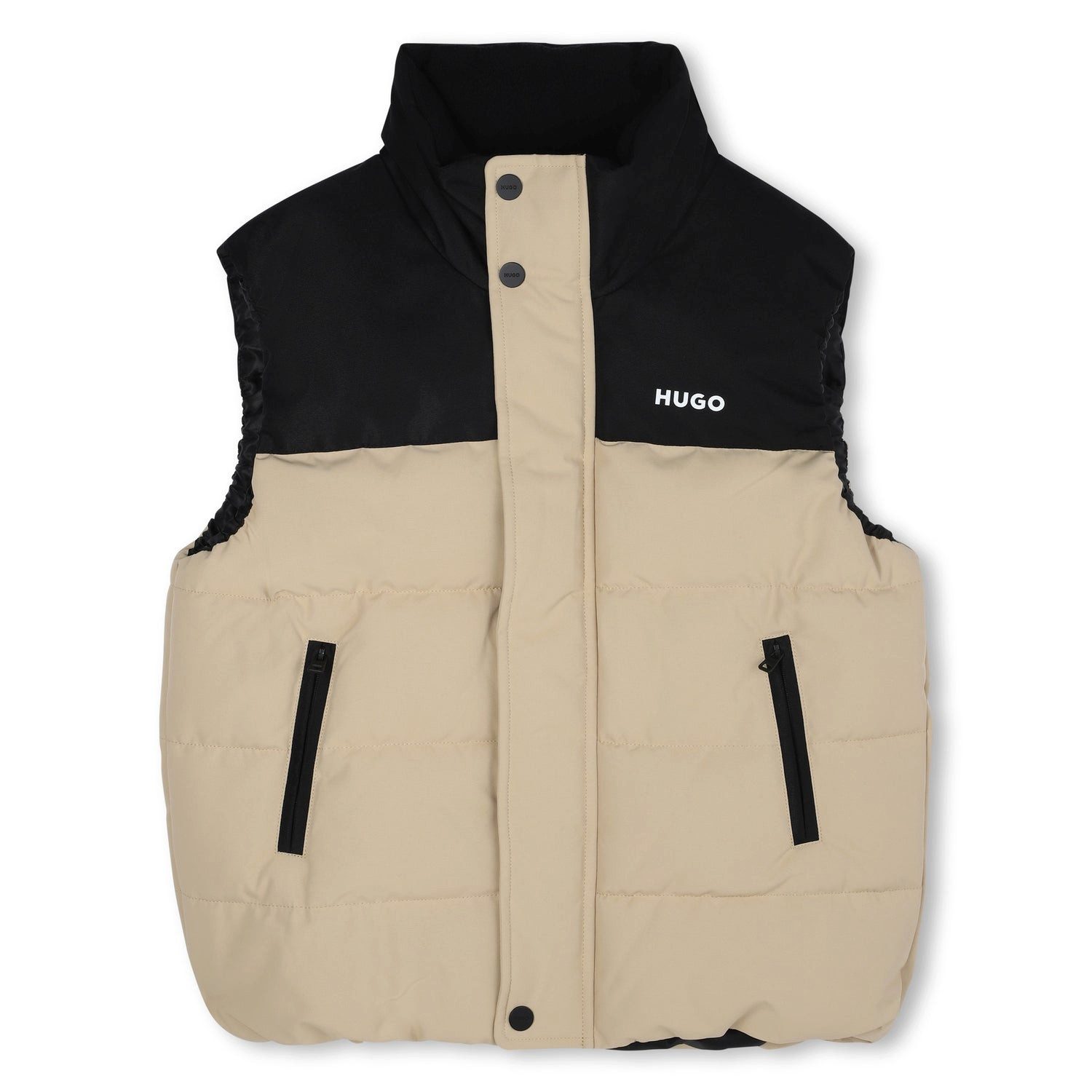HUGO Steppweste HUGO warme Steppweste beige/schwarz
